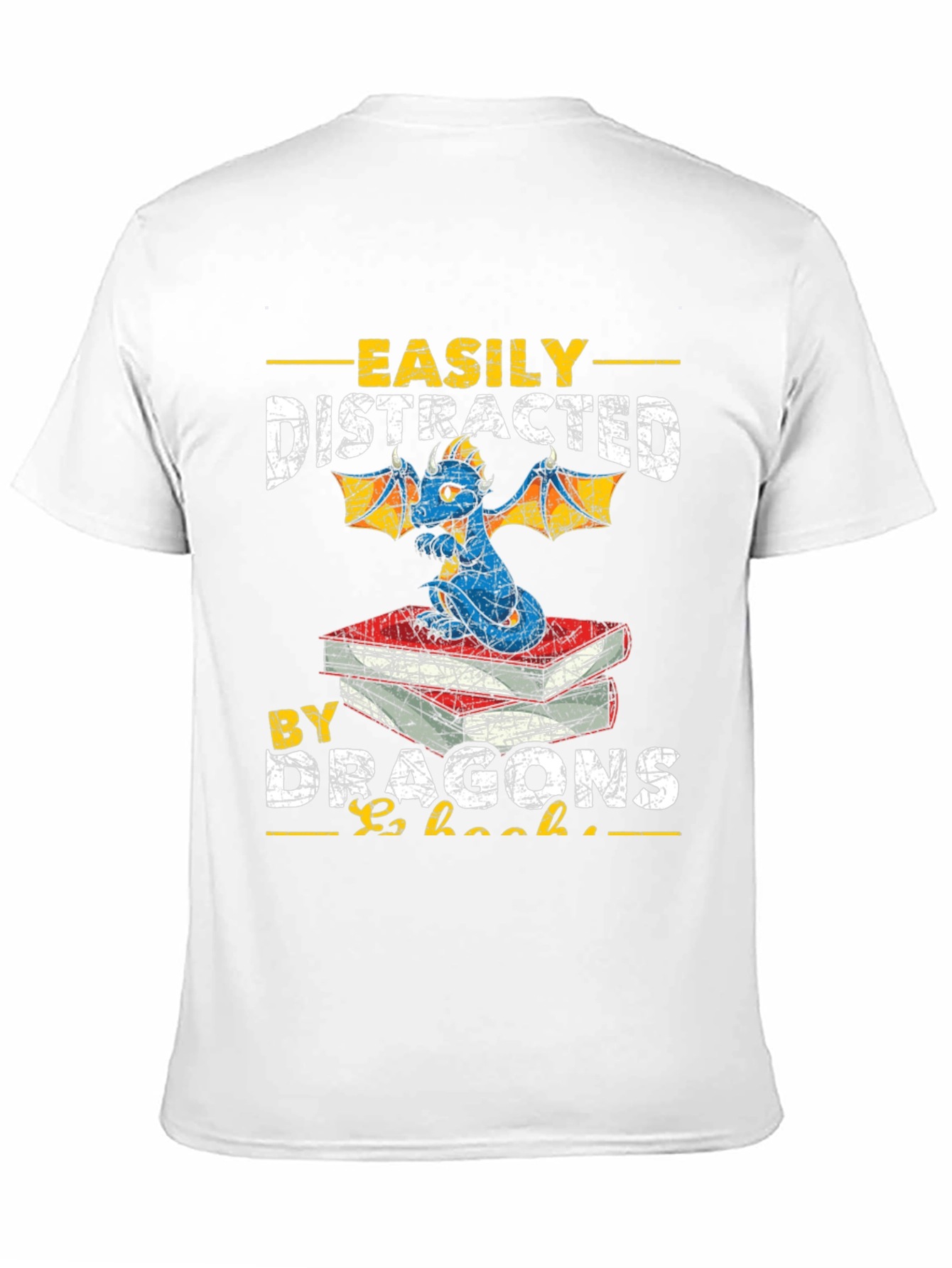 Easily Distracted by Dragons & Books T-Shirt
