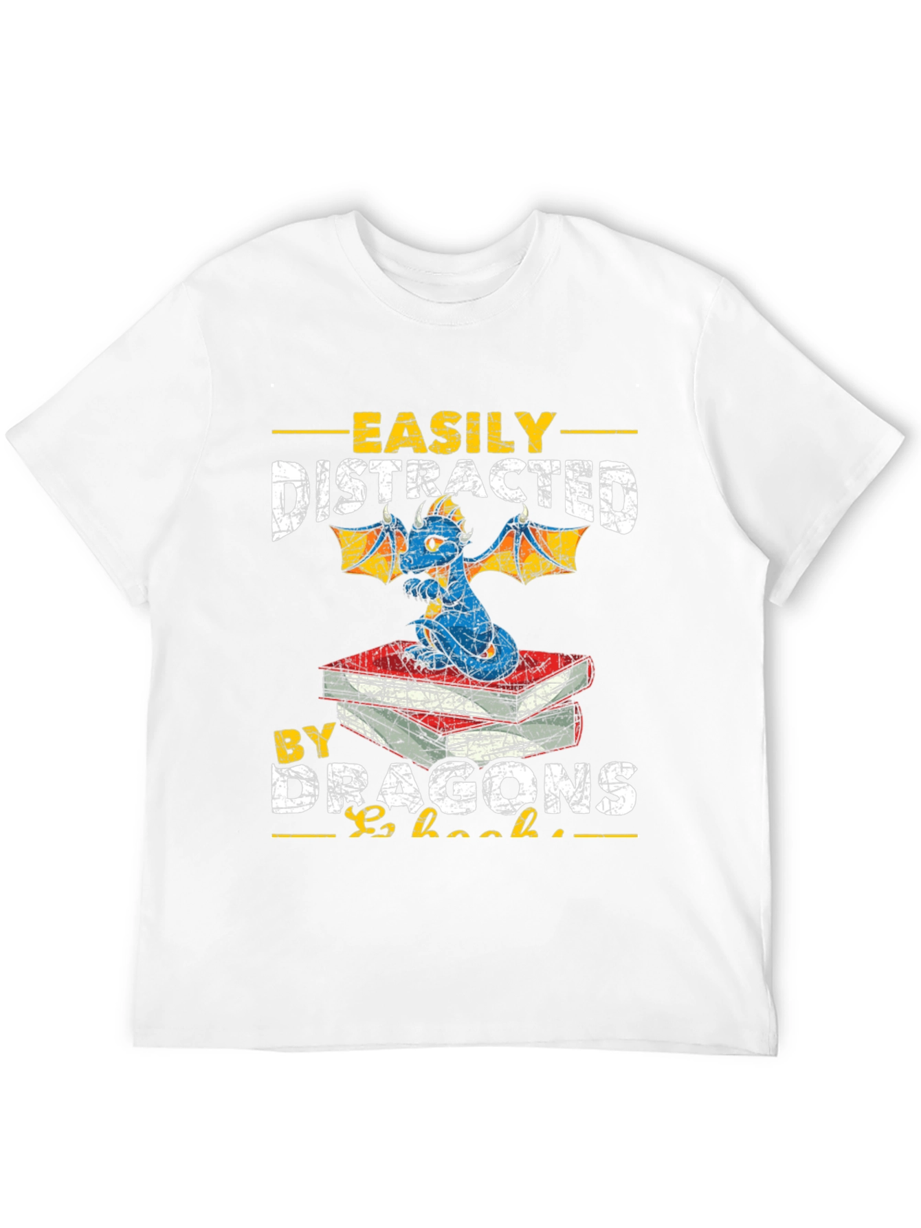 Easily Distracted by Dragons & Books T-Shirt