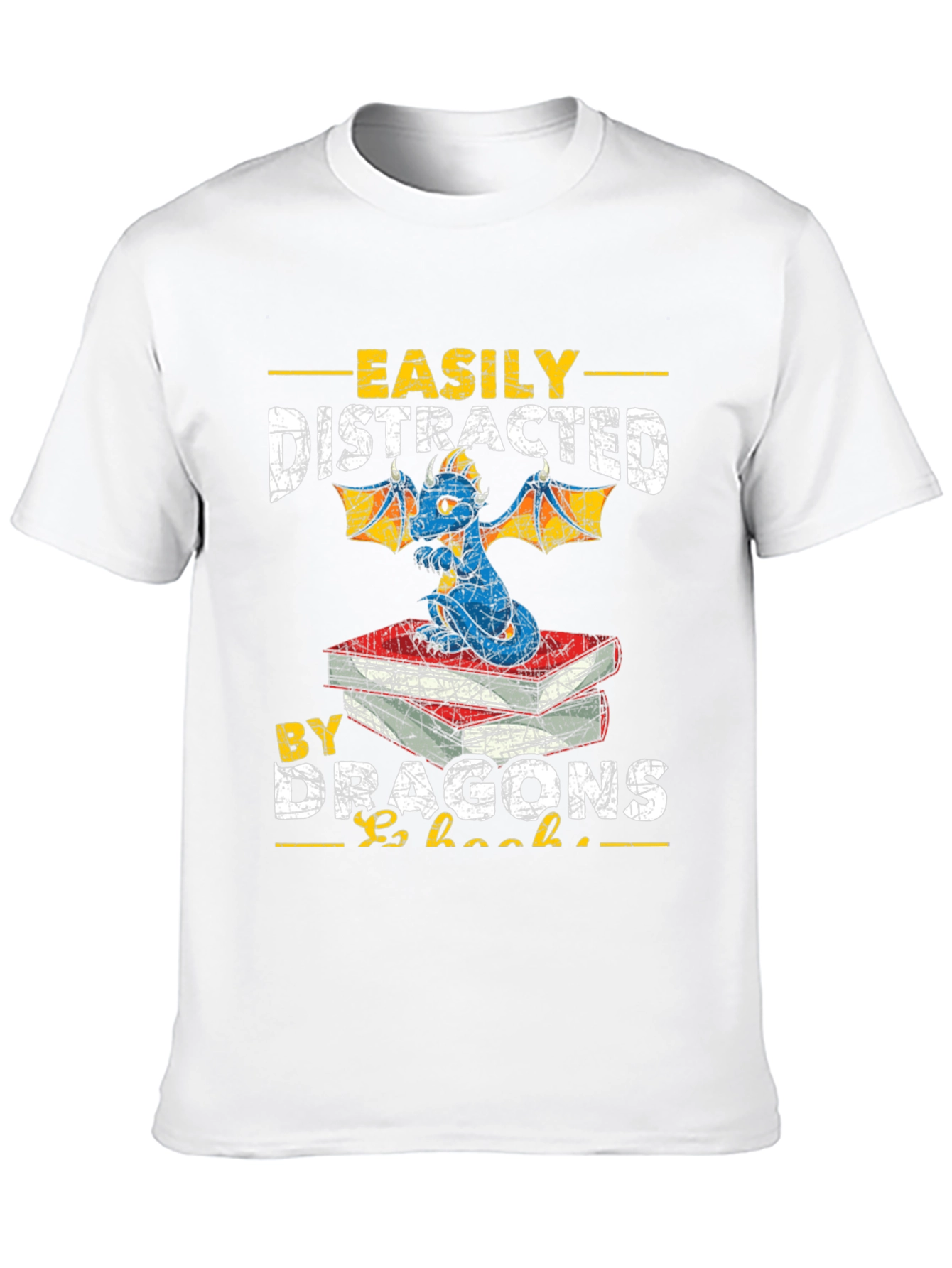 Easily Distracted by Dragons & Books T-Shirt