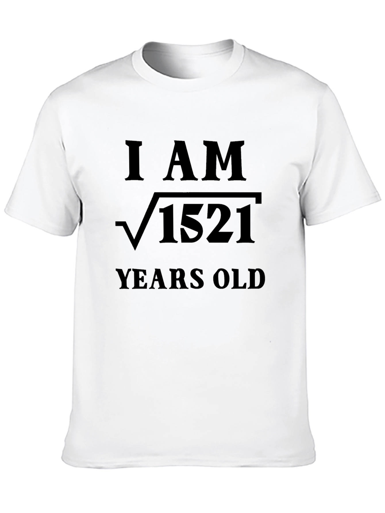 Funny Math Birthday T-Shirt - I AM √1521