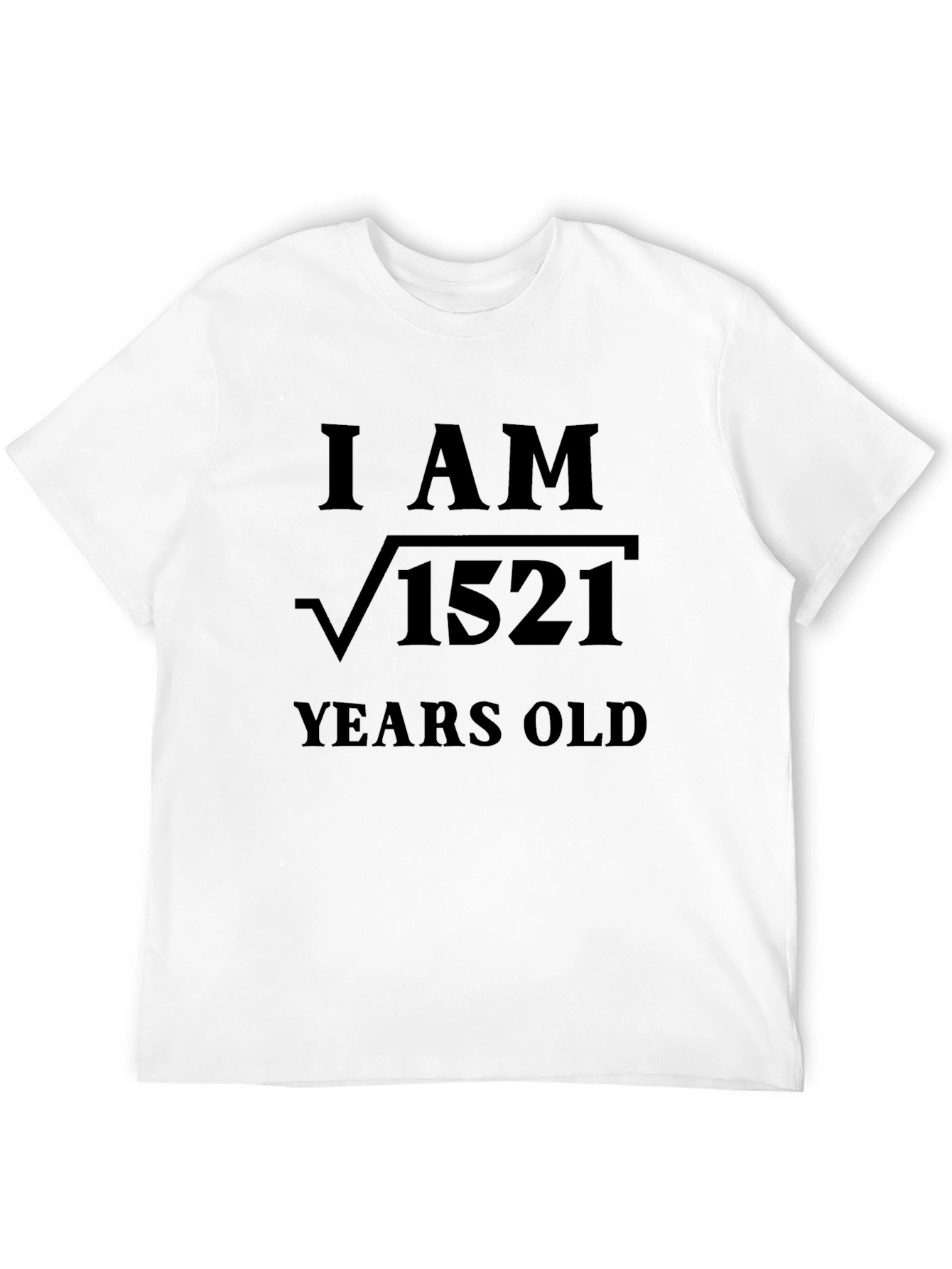 Funny Math Birthday T-Shirt - I AM √1521