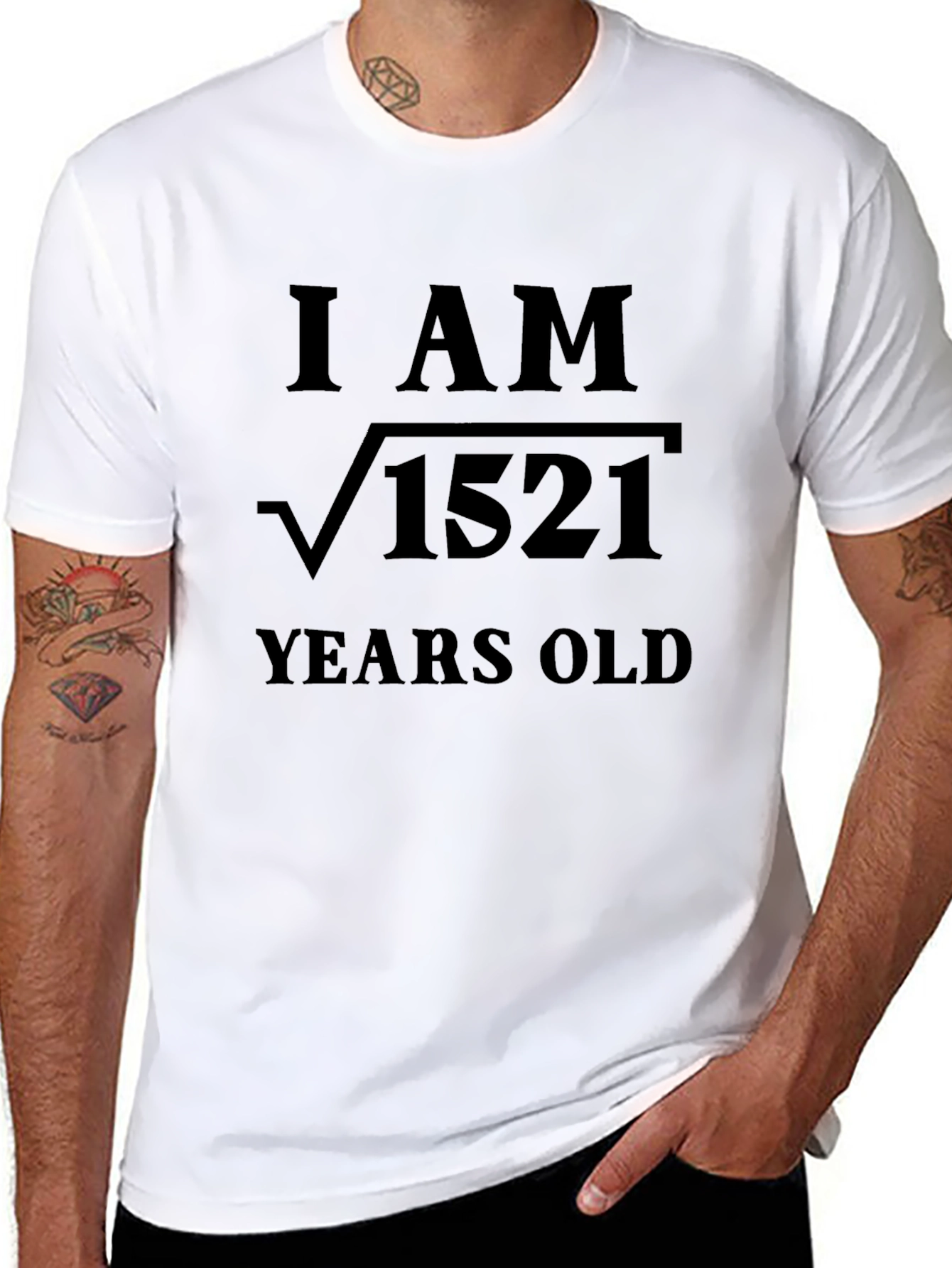 Funny Math Birthday T-Shirt - I AM √1521