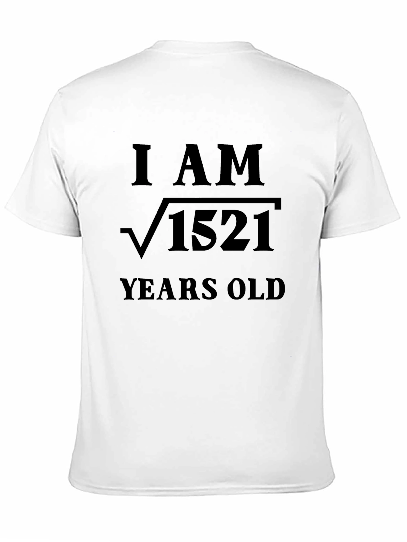 Funny Math Birthday T-Shirt - I AM √1521