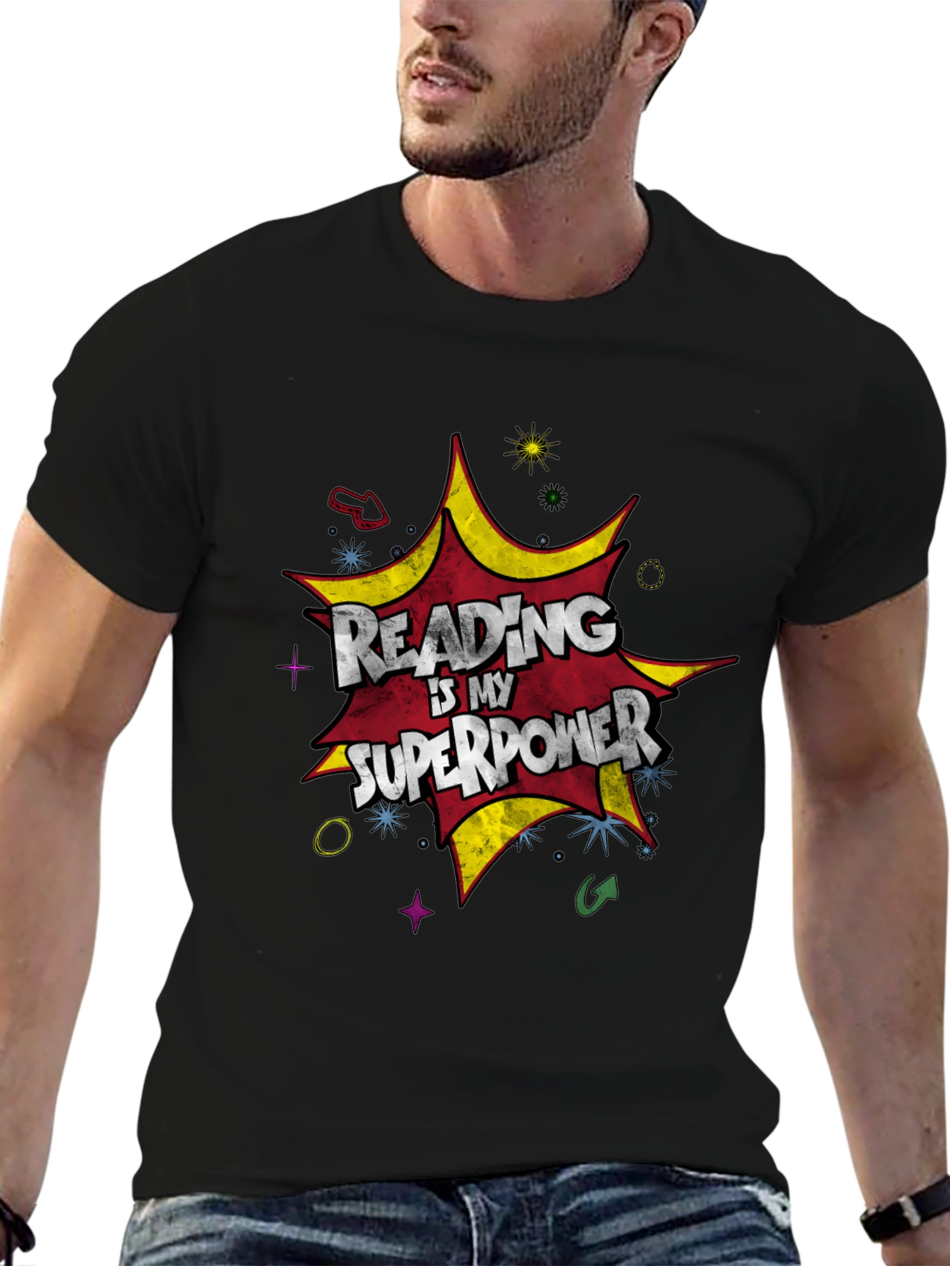Reading is My Superpower Graphic T-Shirt