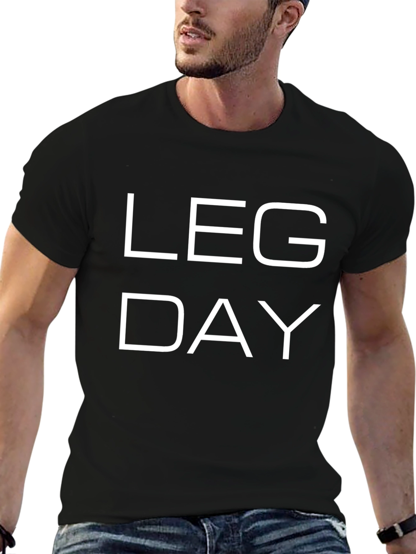 Leg Day T-Shirt - Black Gym Workout Tee