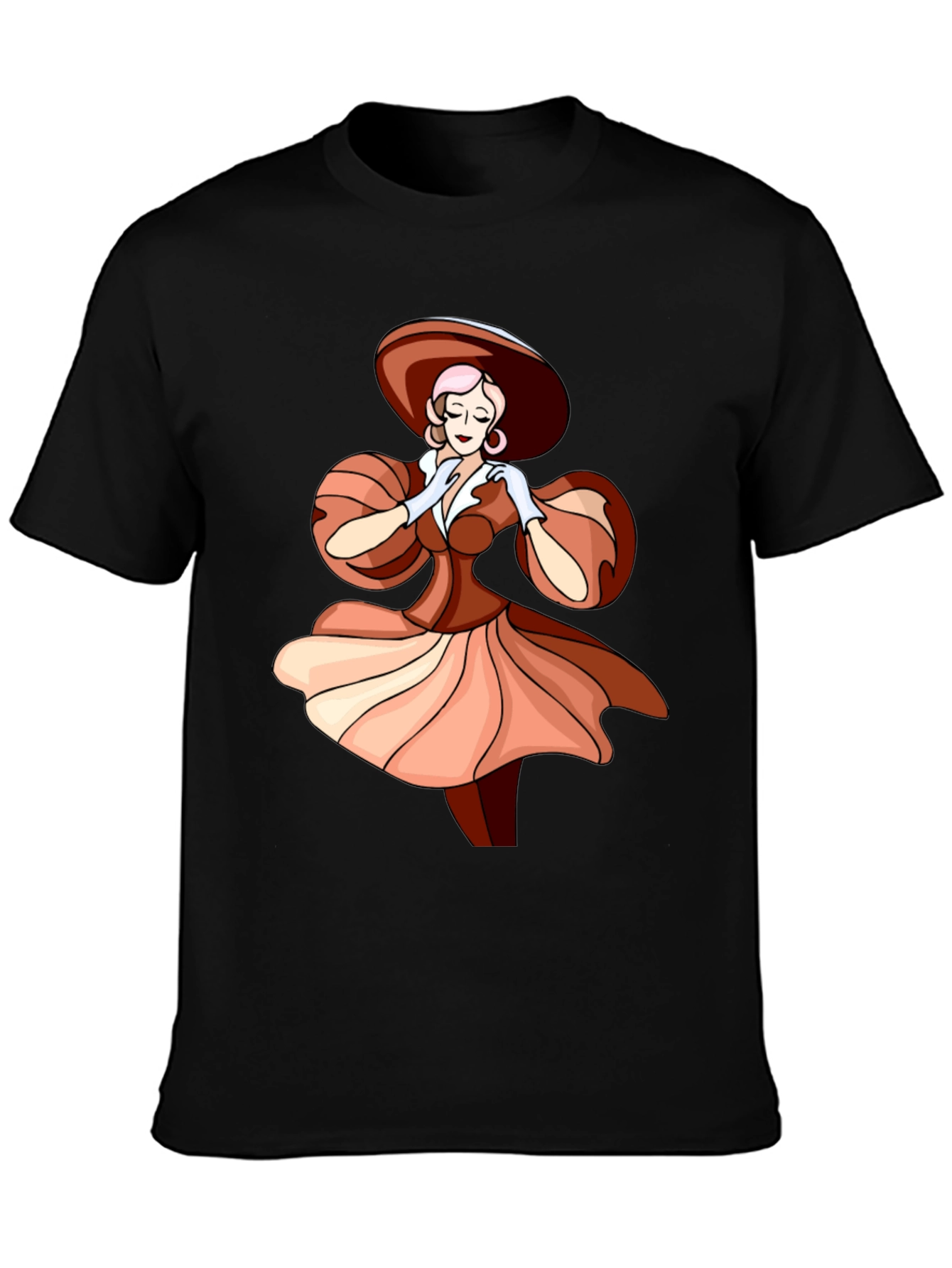 Elegant Woman Graphic Tee - Stylish Fashion T-Shirt