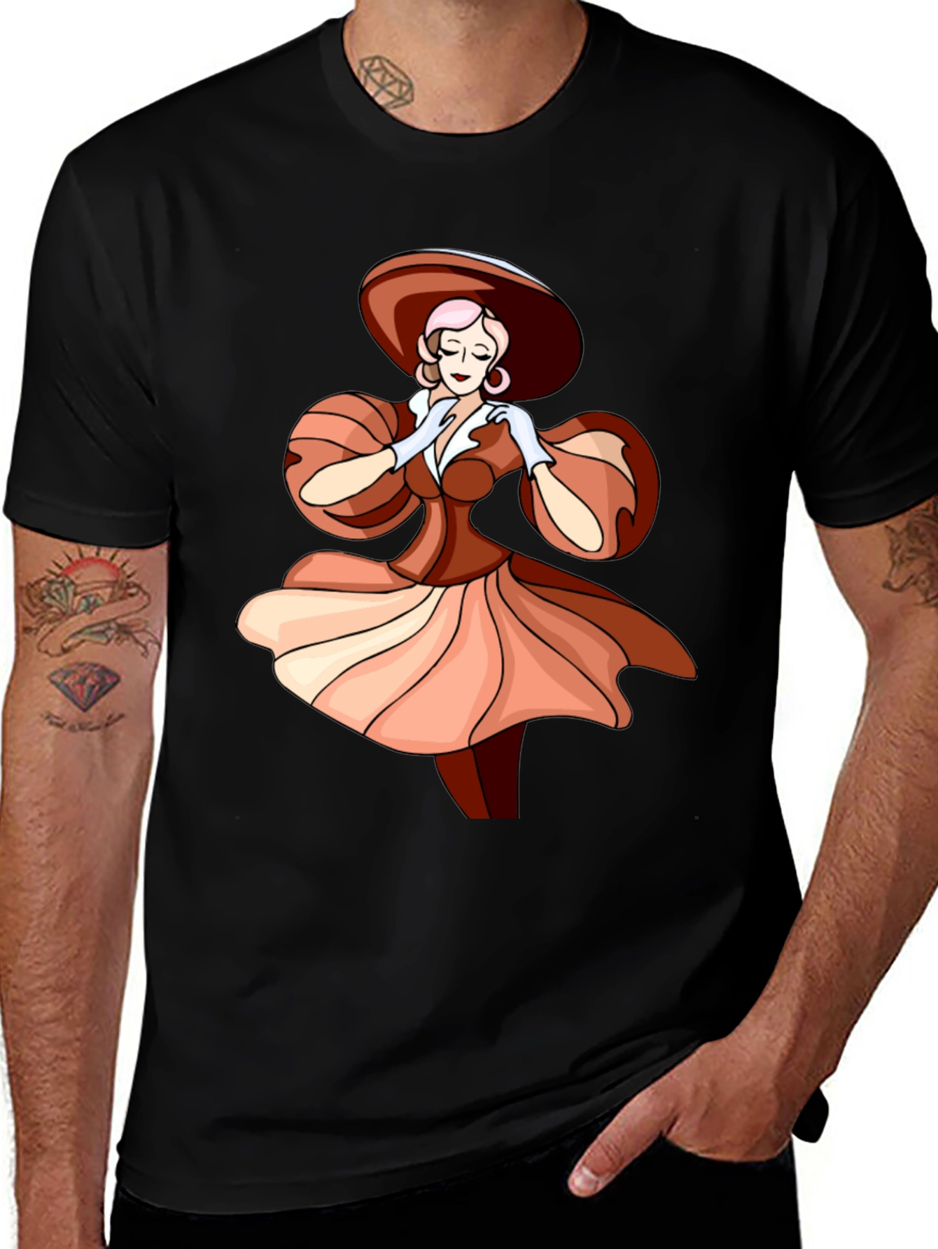 Elegant Woman Graphic Tee - Stylish Fashion T-Shirt