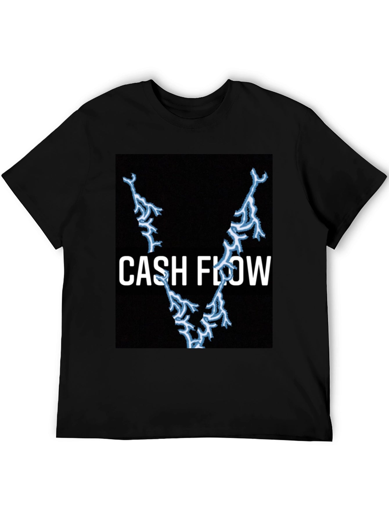 Cash Flow Lightning Bolt Black T-Shirt