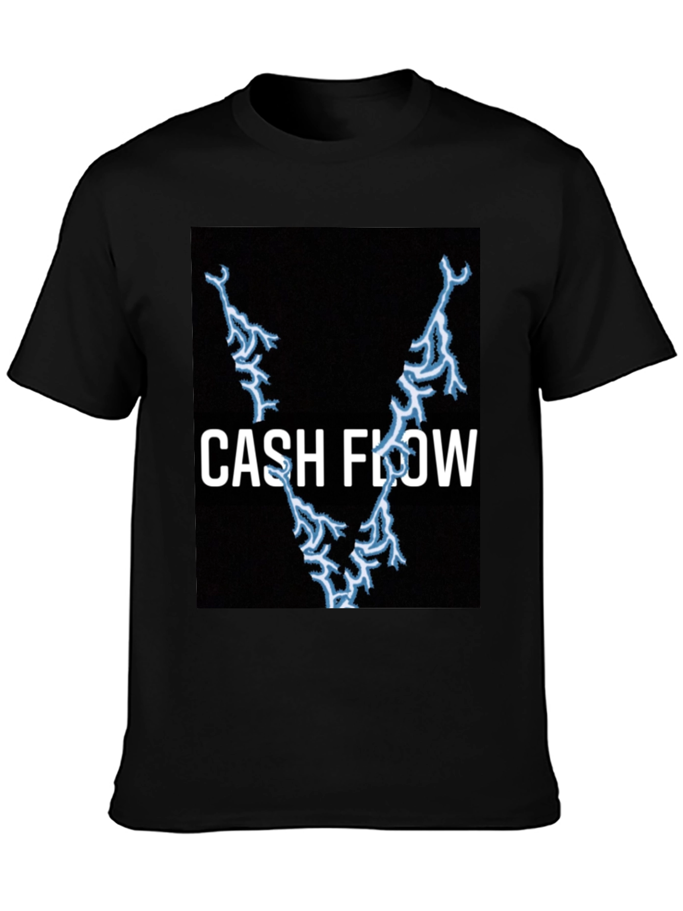 Cash Flow Lightning Bolt Black T-Shirt