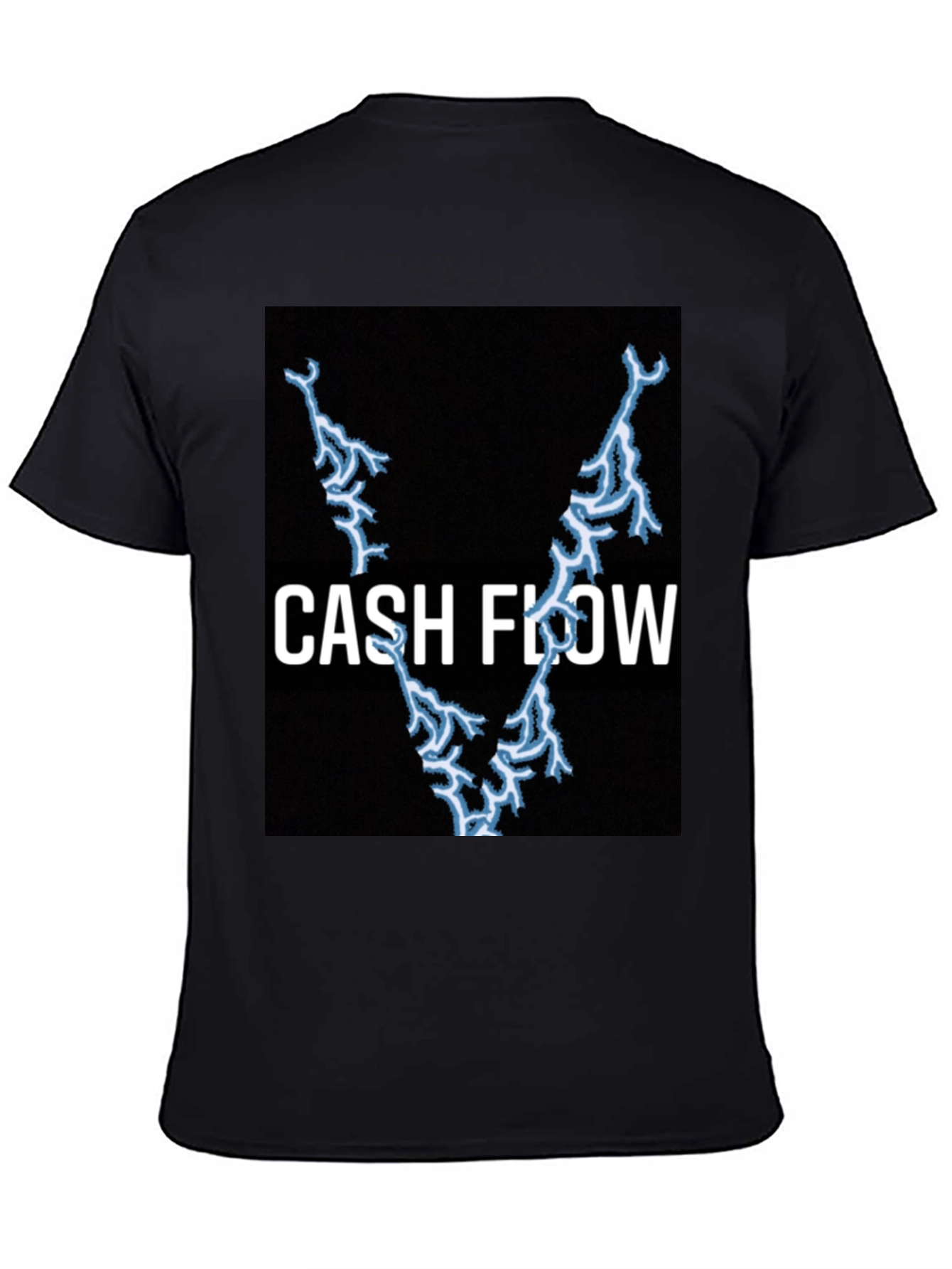 Cash Flow Lightning Bolt Black T-Shirt