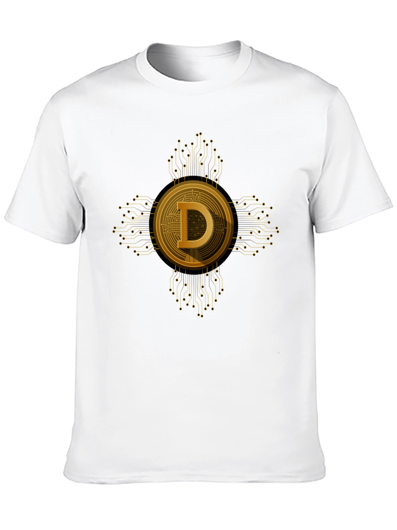 Dogecoin Crypto Tee - Black Short Sleeve T-Shirt