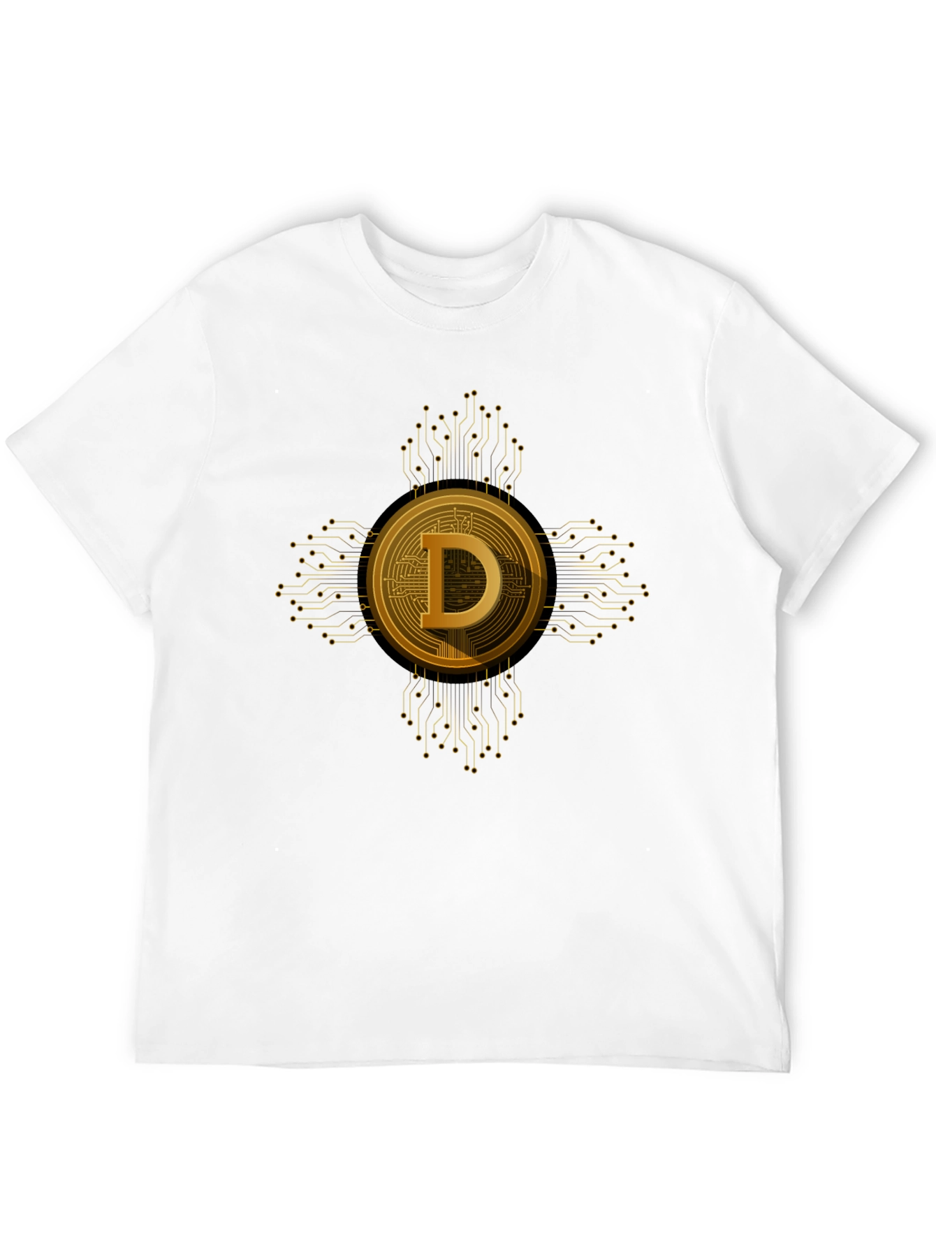 Dogecoin Crypto Tee - Black Short Sleeve T-Shirt