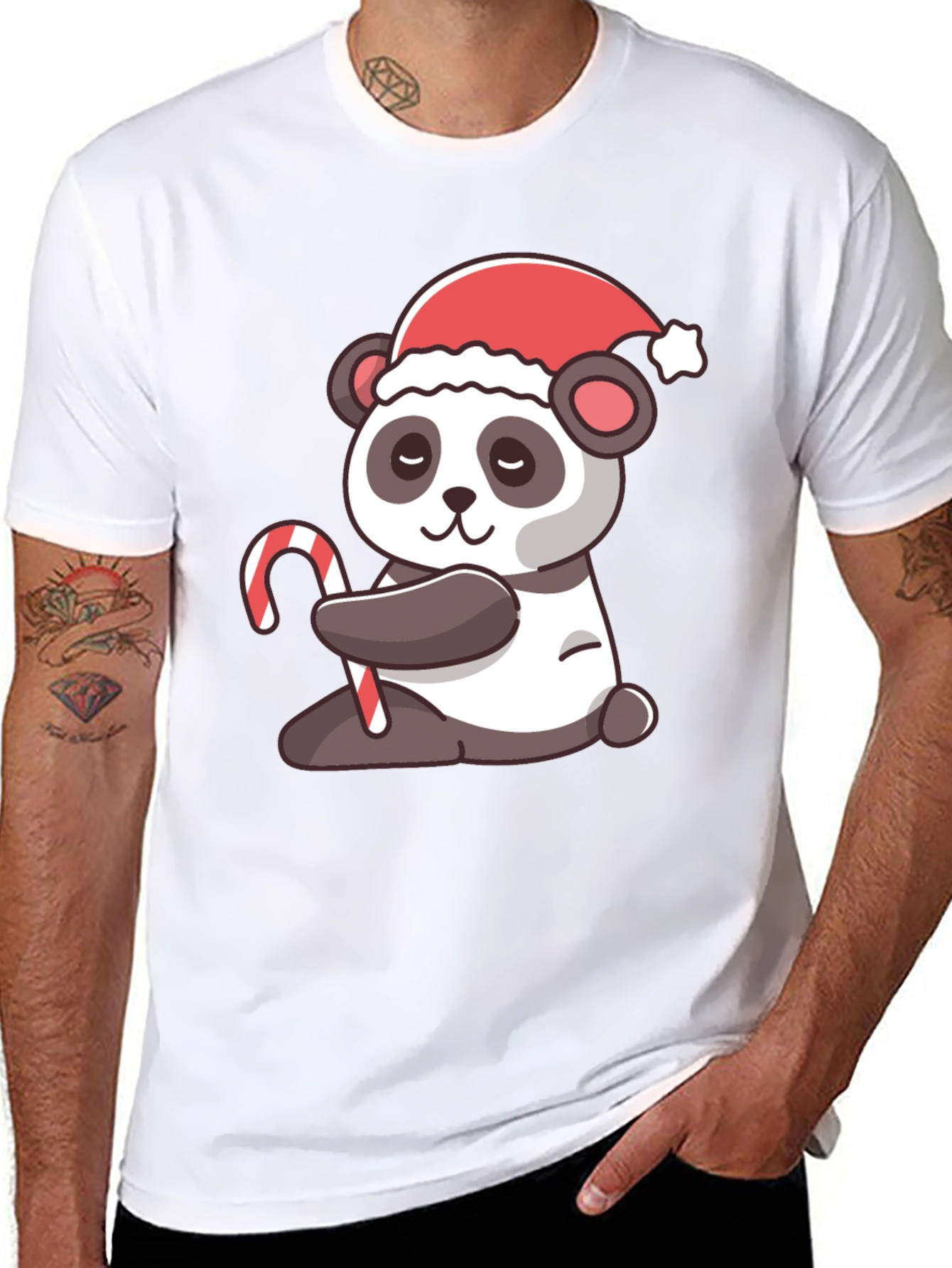 Festive Panda Christmas T-Shirt