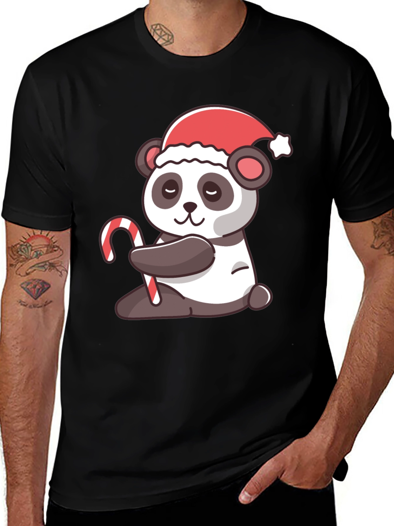 Festive Panda Christmas T-Shirt