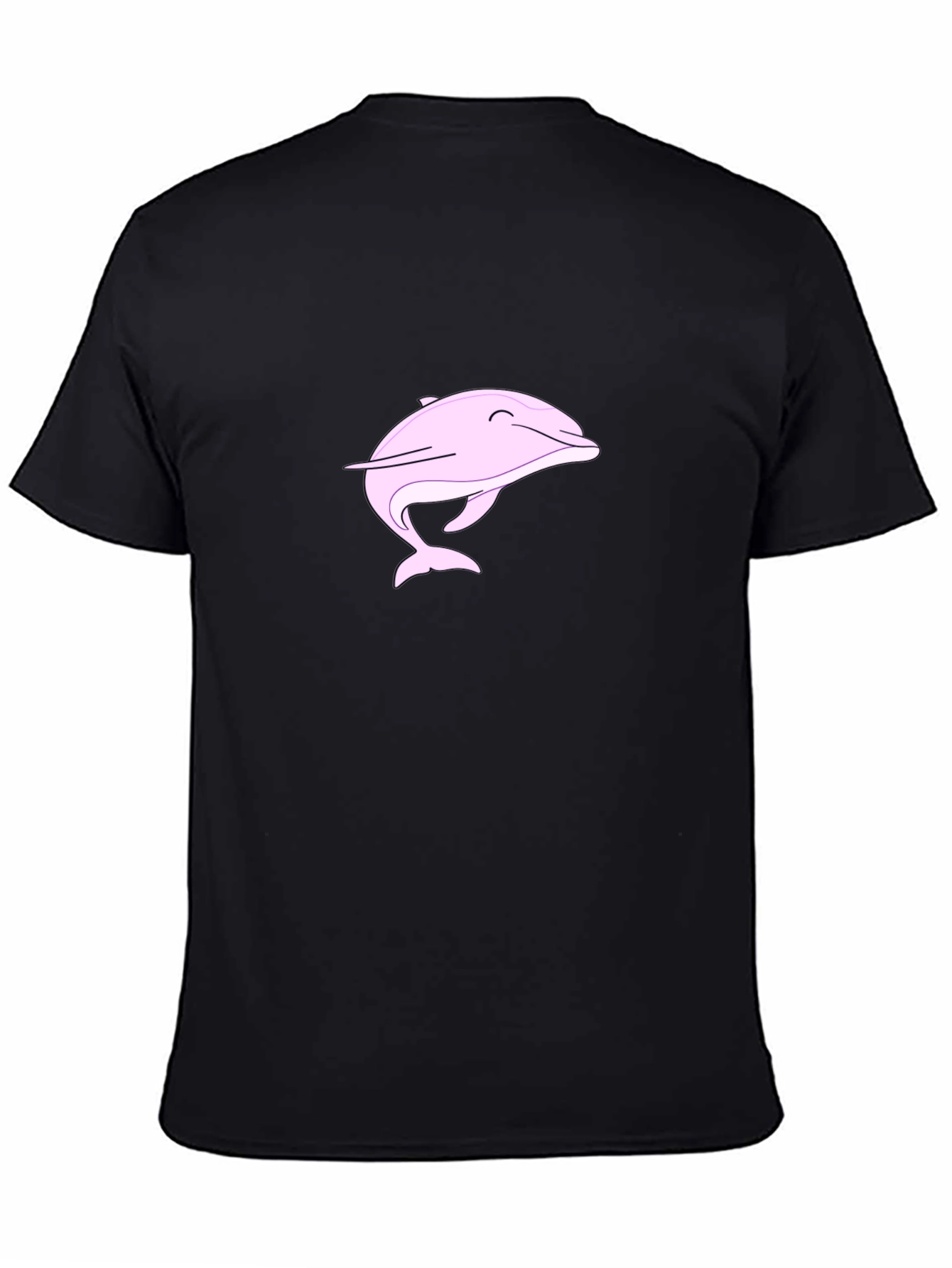 Pink Dolphin Graphic Black Tee Shirt