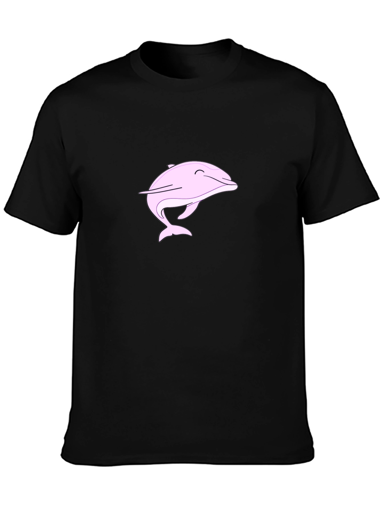 Pink Dolphin Graphic Black Tee Shirt