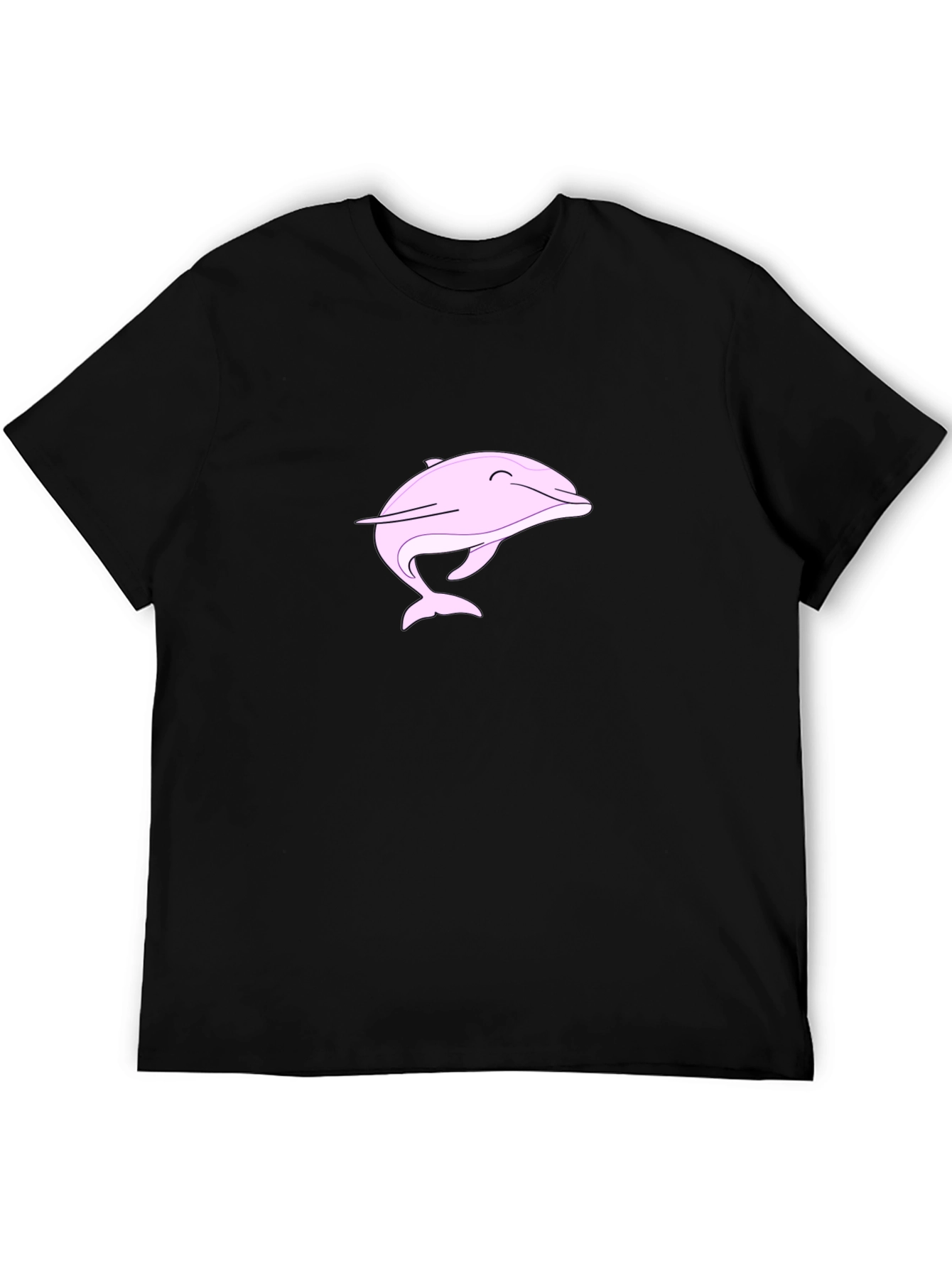 Pink Dolphin Graphic Black Tee Shirt