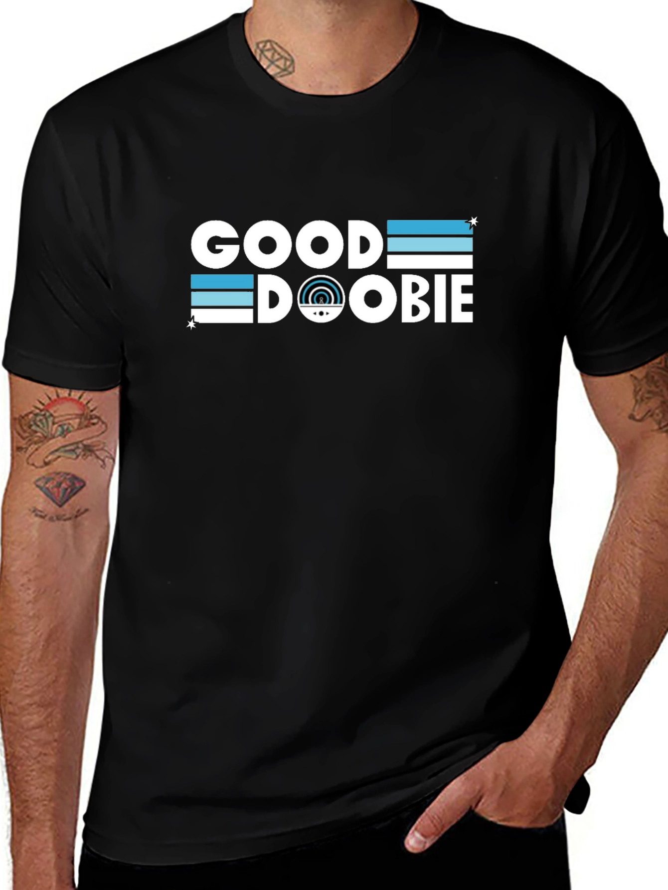 Good Doobie Black Graphic Tee - Stylish Casual Wear