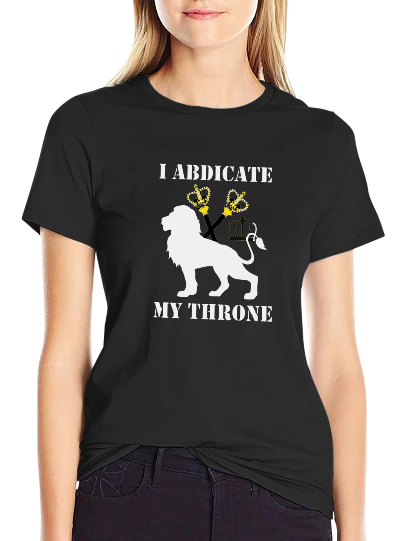 I Abdicate My Throne Lion Graphic Tee