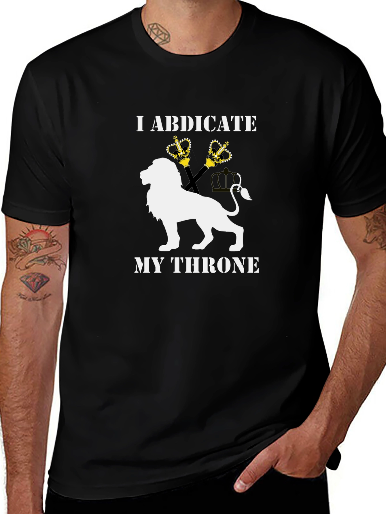 I Abdicate My Throne Lion Graphic Tee
