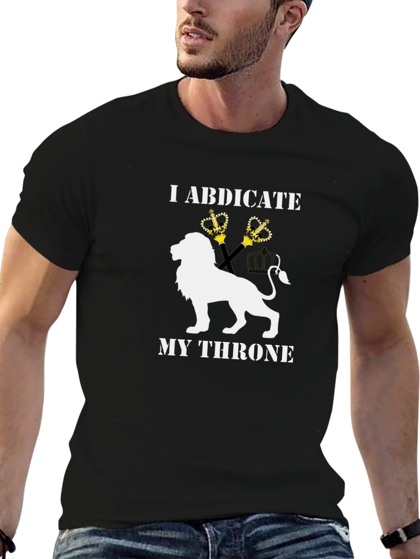 I Abdicate My Throne Lion Graphic Tee