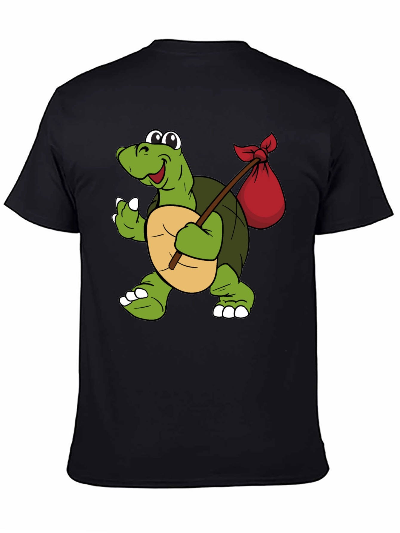 Turtle with Sack Black T-Shirt