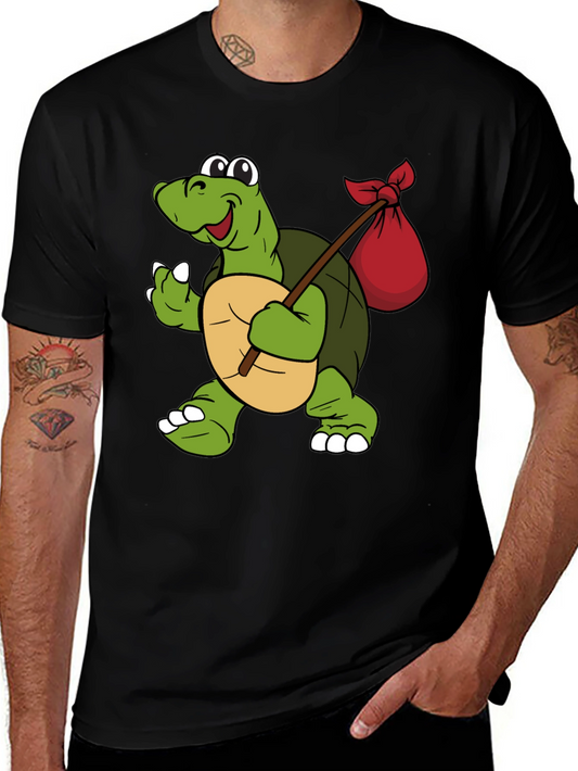 Turtle with Sack Black T-Shirt