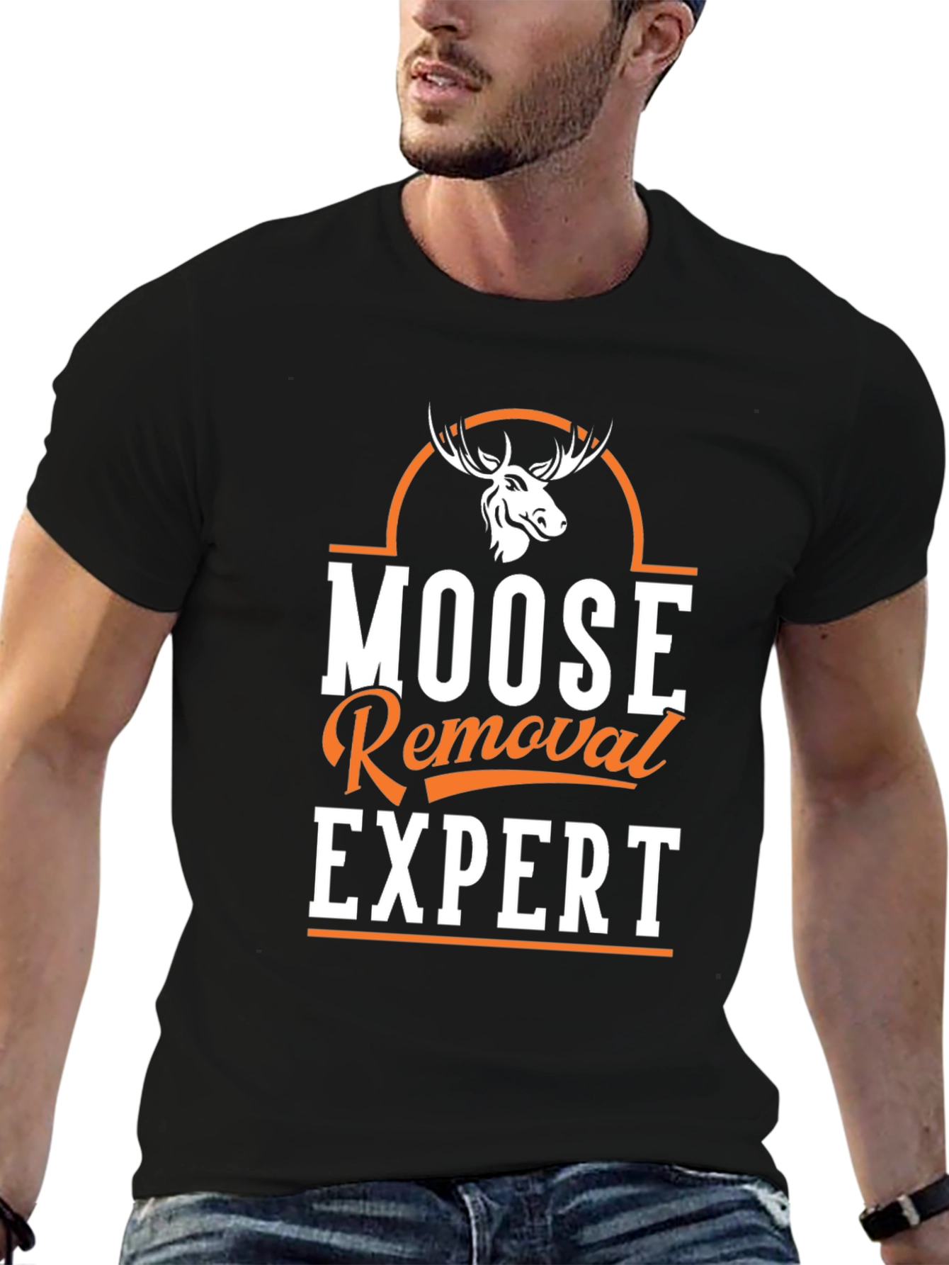 Moose Removal Expert Novelty Graphic Tee
