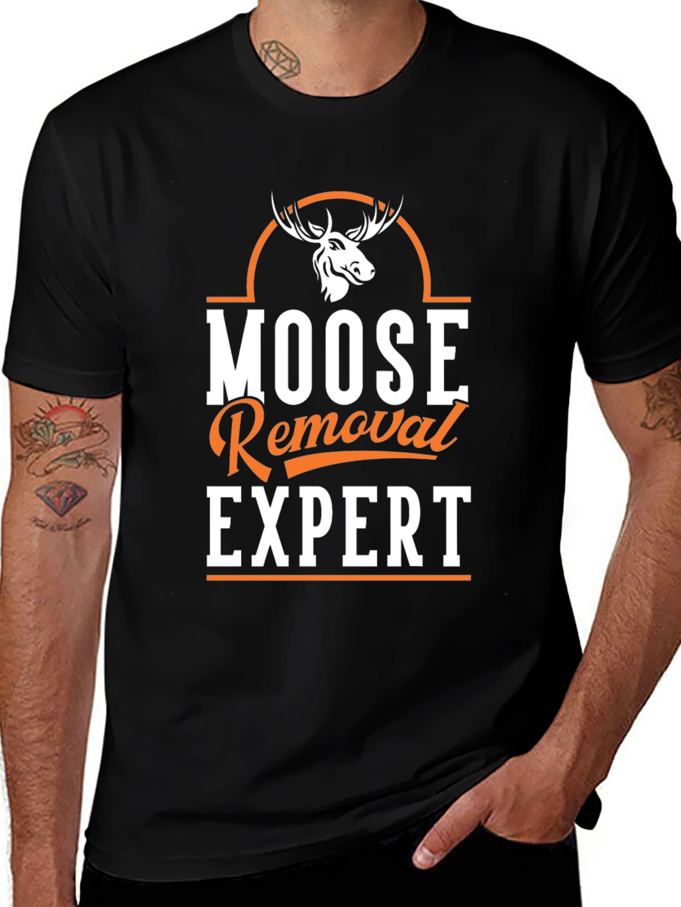 Moose Removal Expert Novelty Graphic Tee
