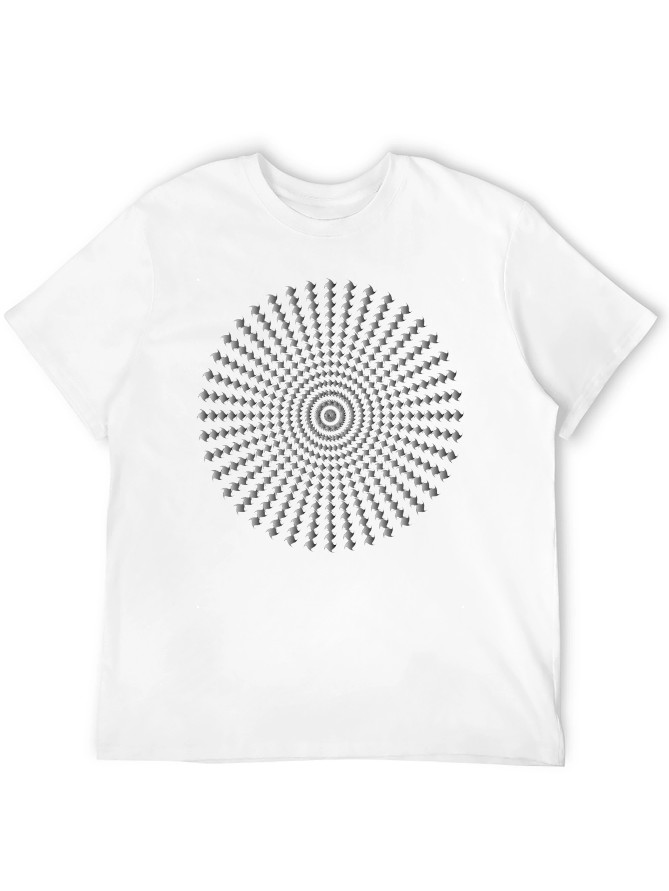 Hypnotic Illusion Black Cotton T-Shirt