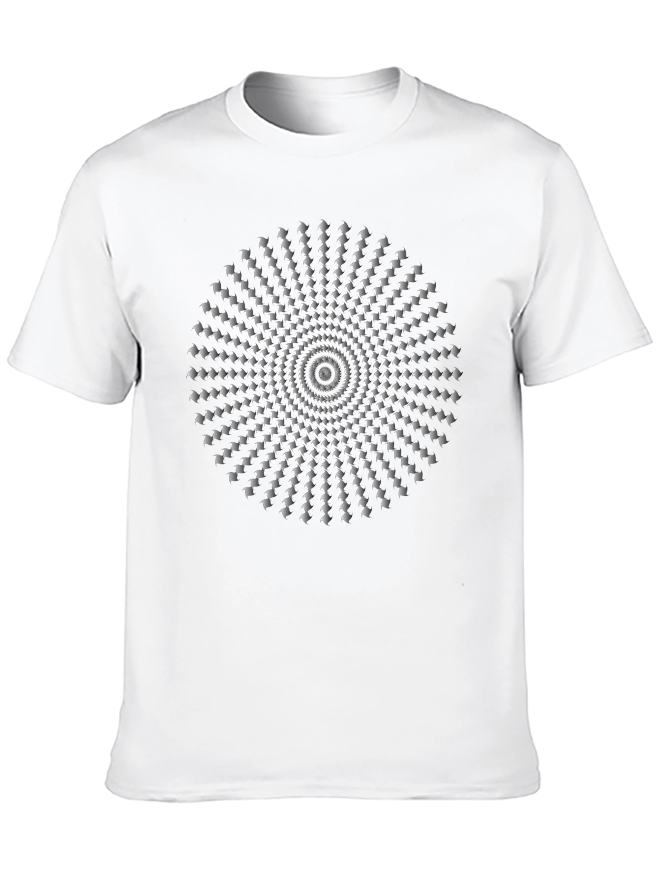 Hypnotic Illusion Black Cotton T-Shirt