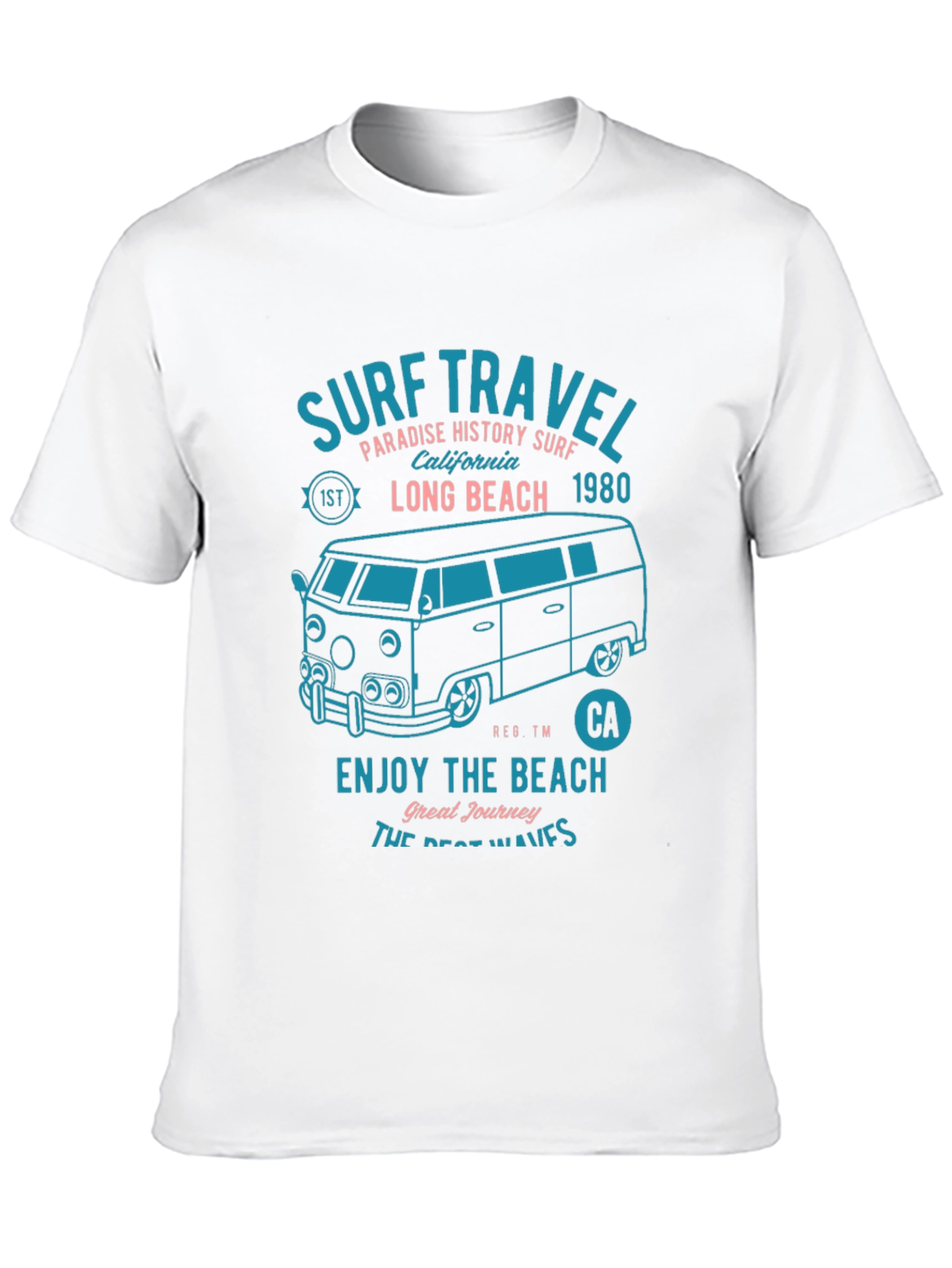 Surf Travel Graphic Tee - Long Beach 1980