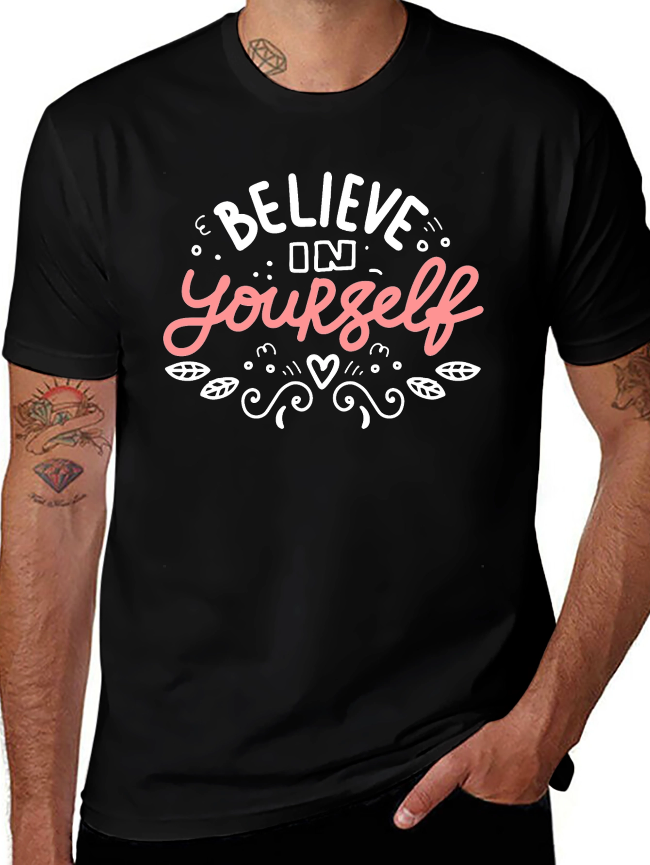Believe in Yourself T-Shirt - Motivational Black Tee
