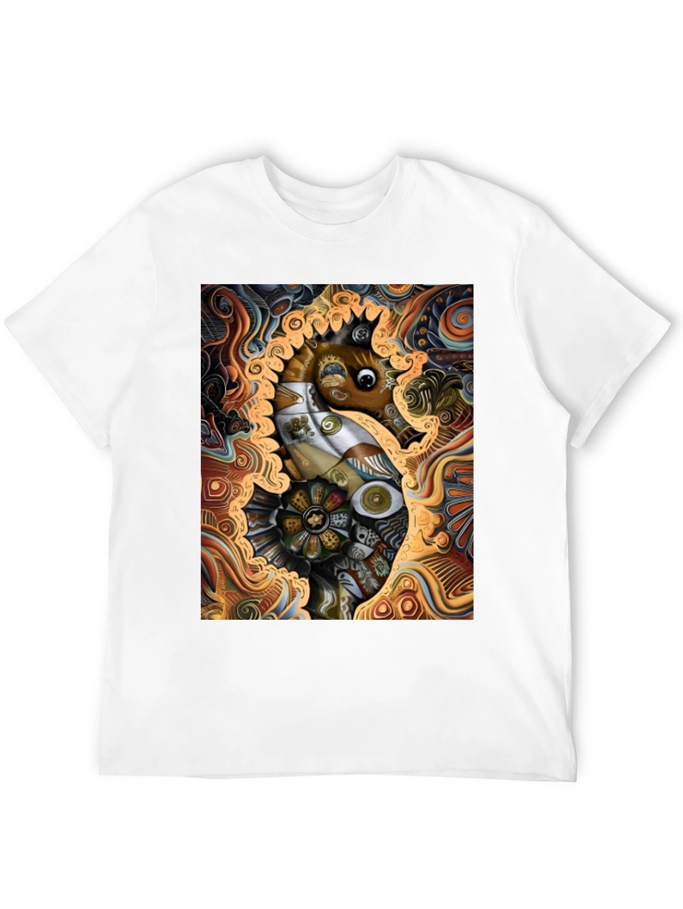 Abstract Seahorse Graphic Tee - Unique Art T-Shirt
