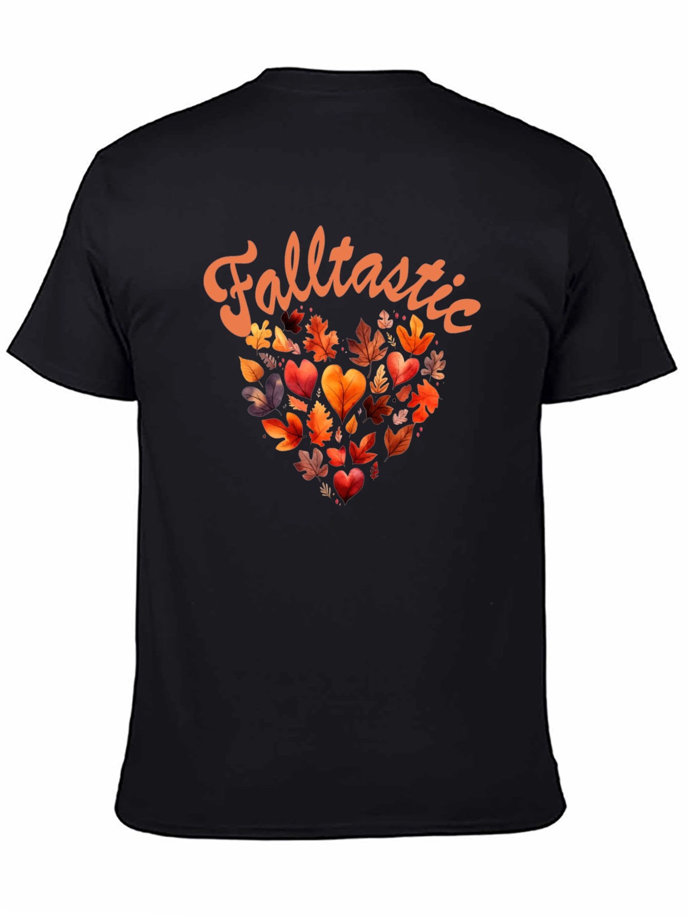 Falltastic Autumn Leaves Heart Graphic Tee