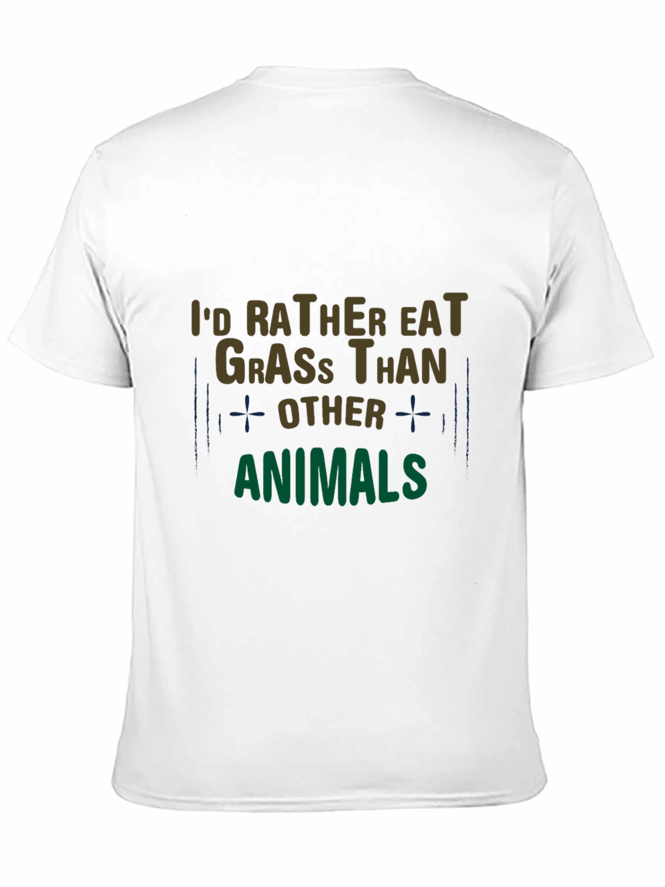 Id Rather Eat Grass T-Shirt - Vegan Statement Tee