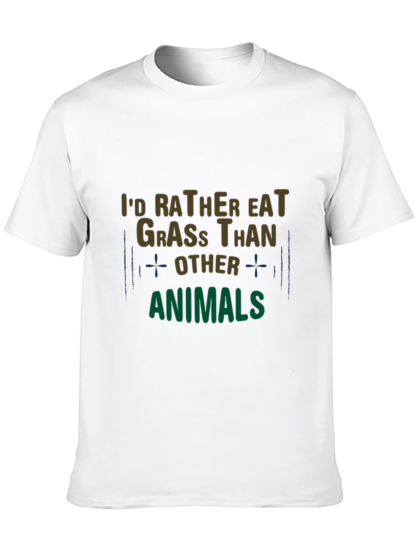 Id Rather Eat Grass T-Shirt - Vegan Statement Tee