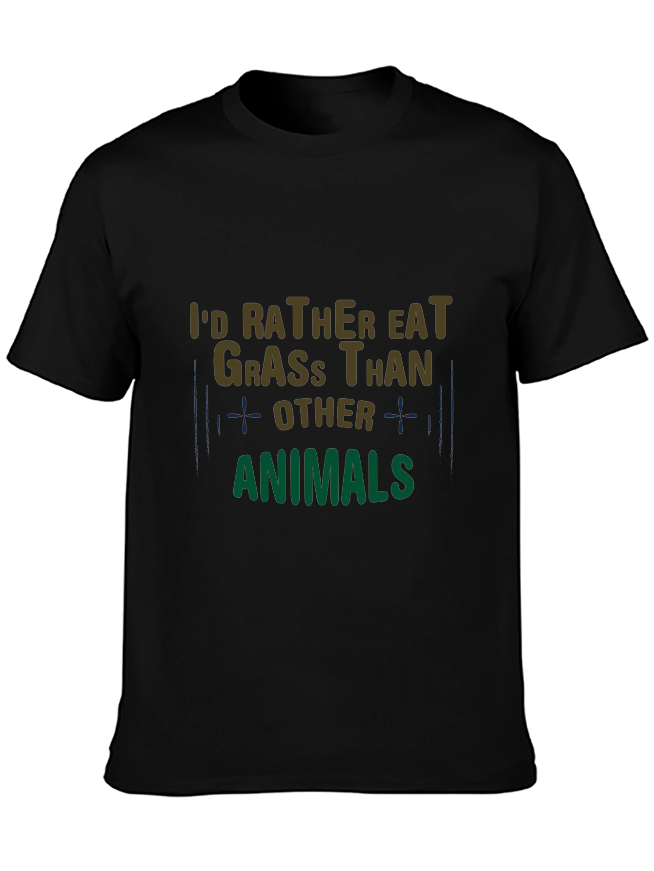 Id Rather Eat Grass T-Shirt - Vegan Statement Tee
