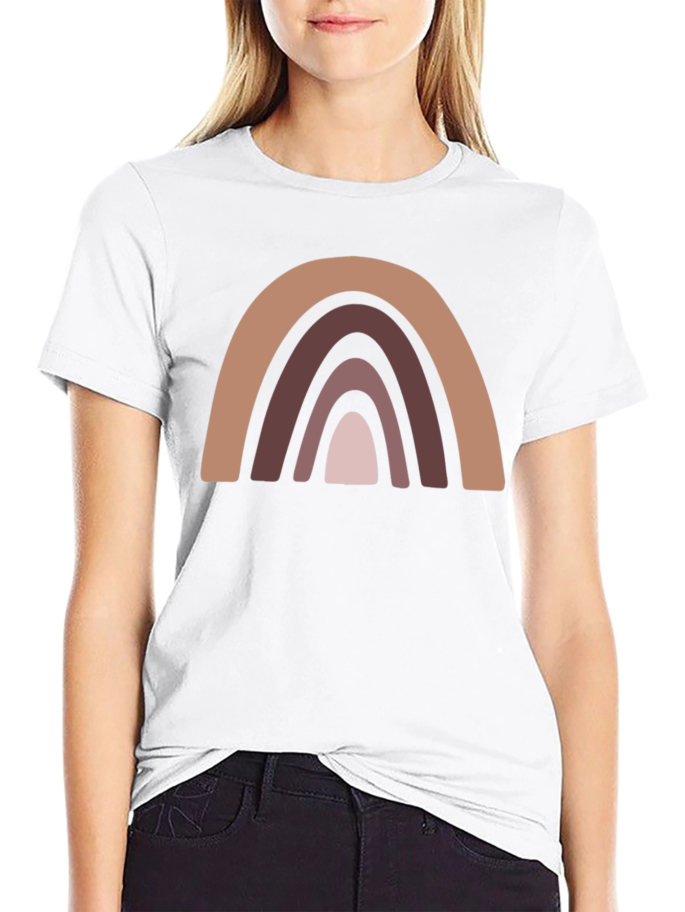 Neutral Rainbow Graphic Tee - Unisex