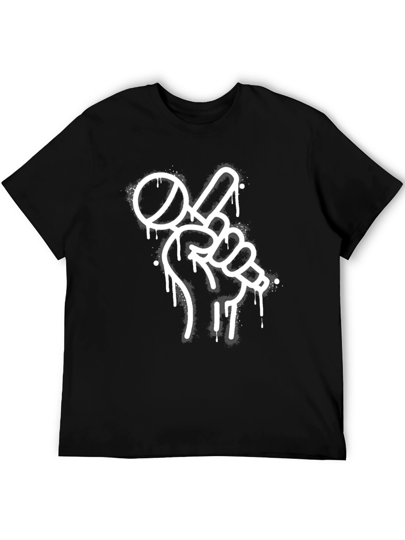 Microphone Graffiti Graphic Tee - Streetwear Style