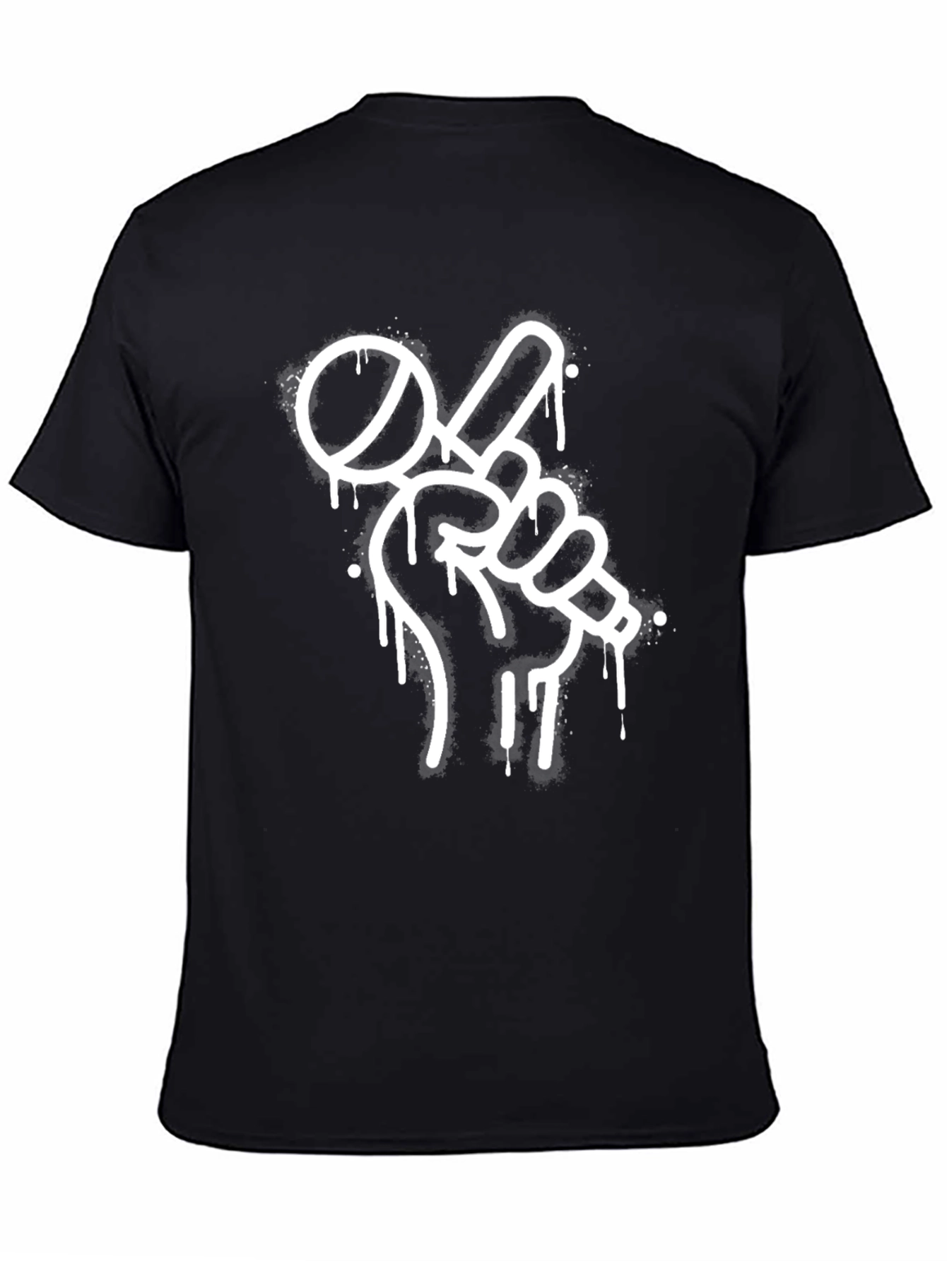 Microphone Graffiti Graphic Tee - Streetwear Style