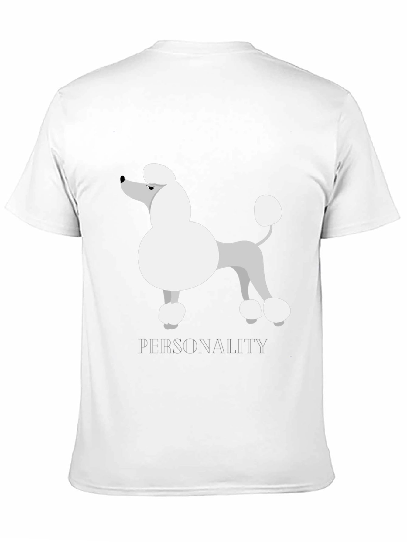 Poodle Personality T-Shirt - Black Cotton Tee