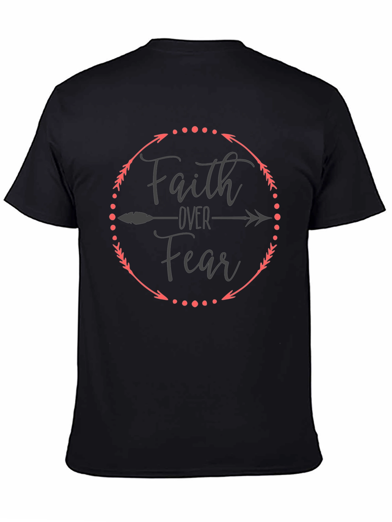 Faith Over Fear Graphic Tee - Black Cotton T-Shirt