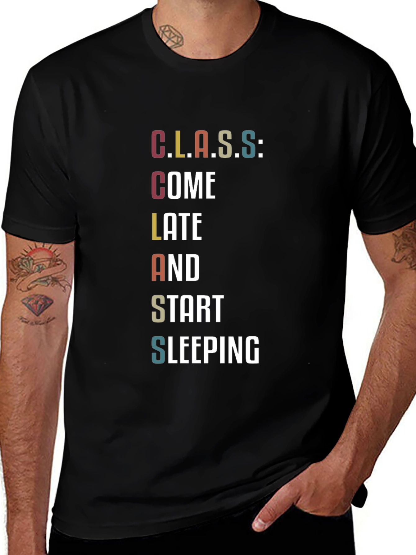 Funny Class Student Black T-Shirt