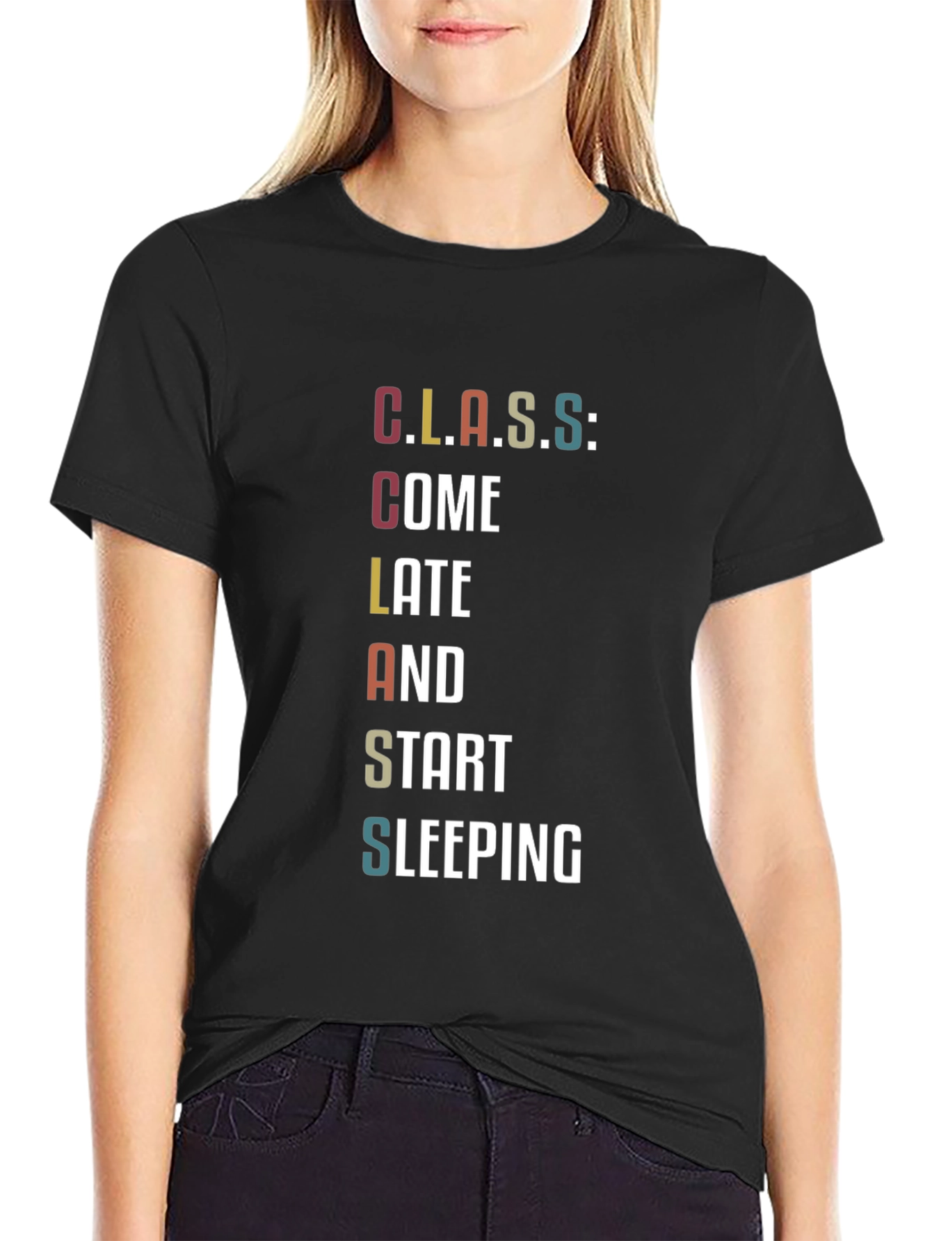 Funny Class Student Black T-Shirt
