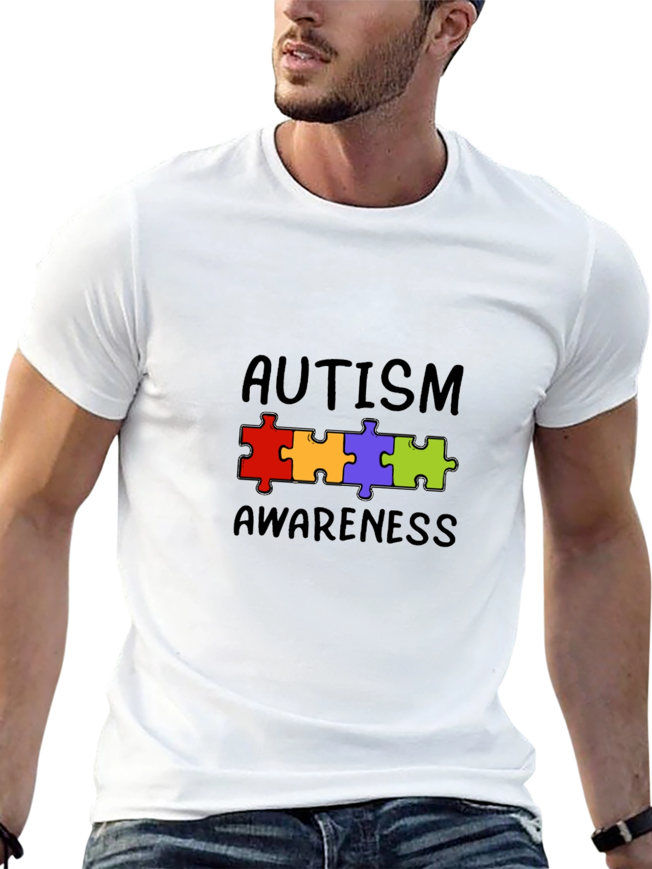 Autism Awareness Puzzle Piece Graphic Tee