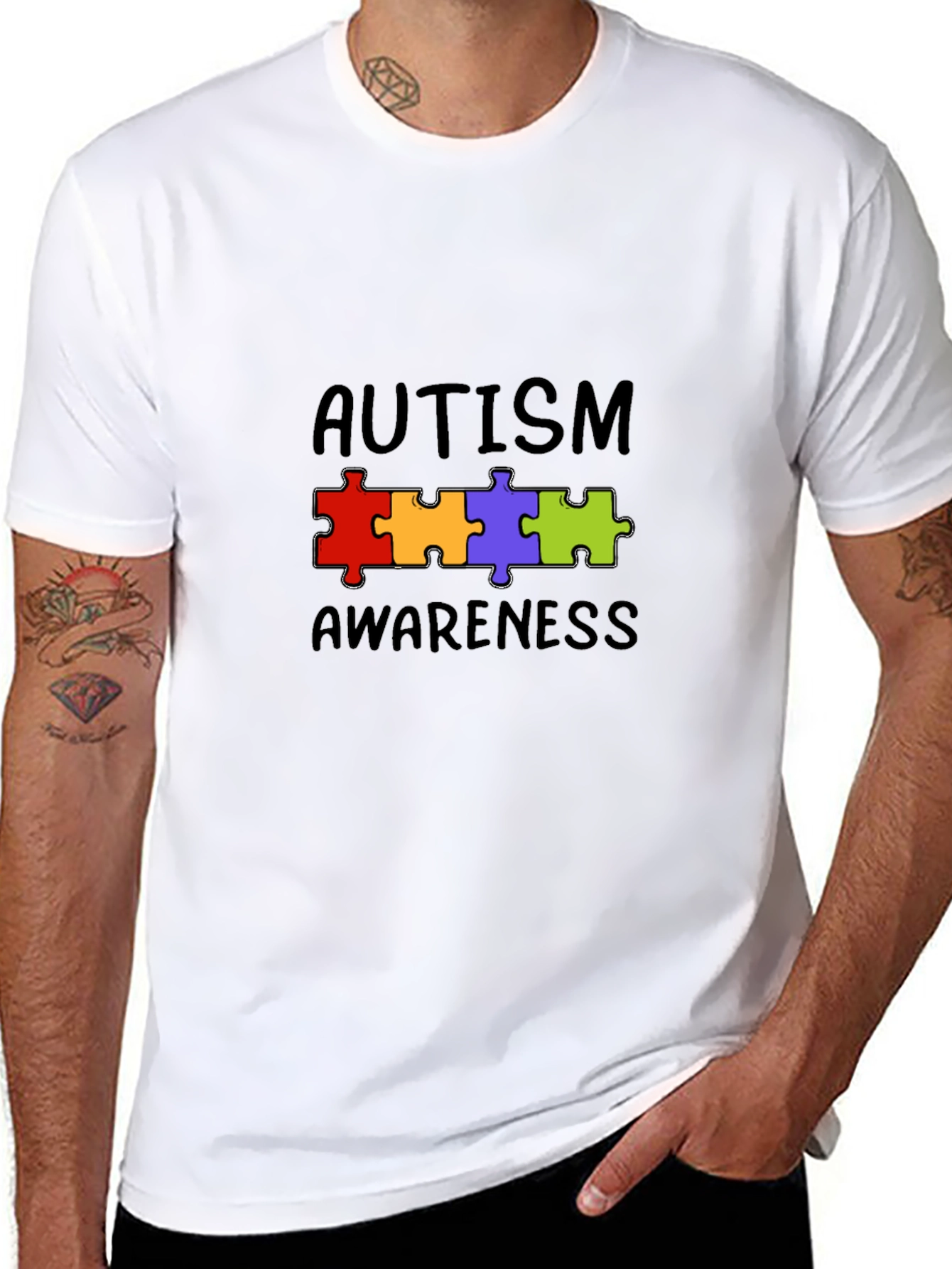 Autism Awareness Puzzle Piece Graphic Tee