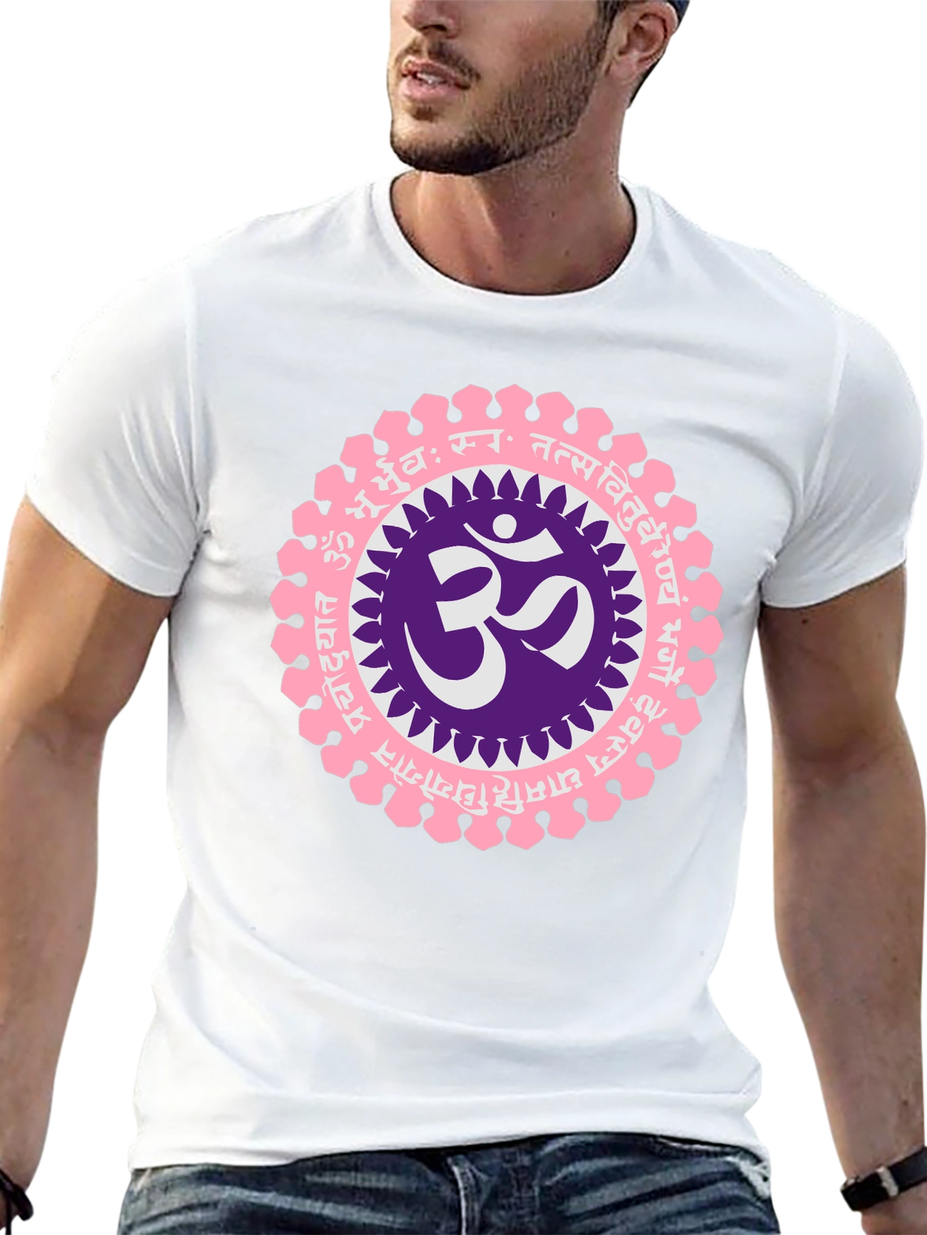 Om Mandala Graphic Black T-Shirt