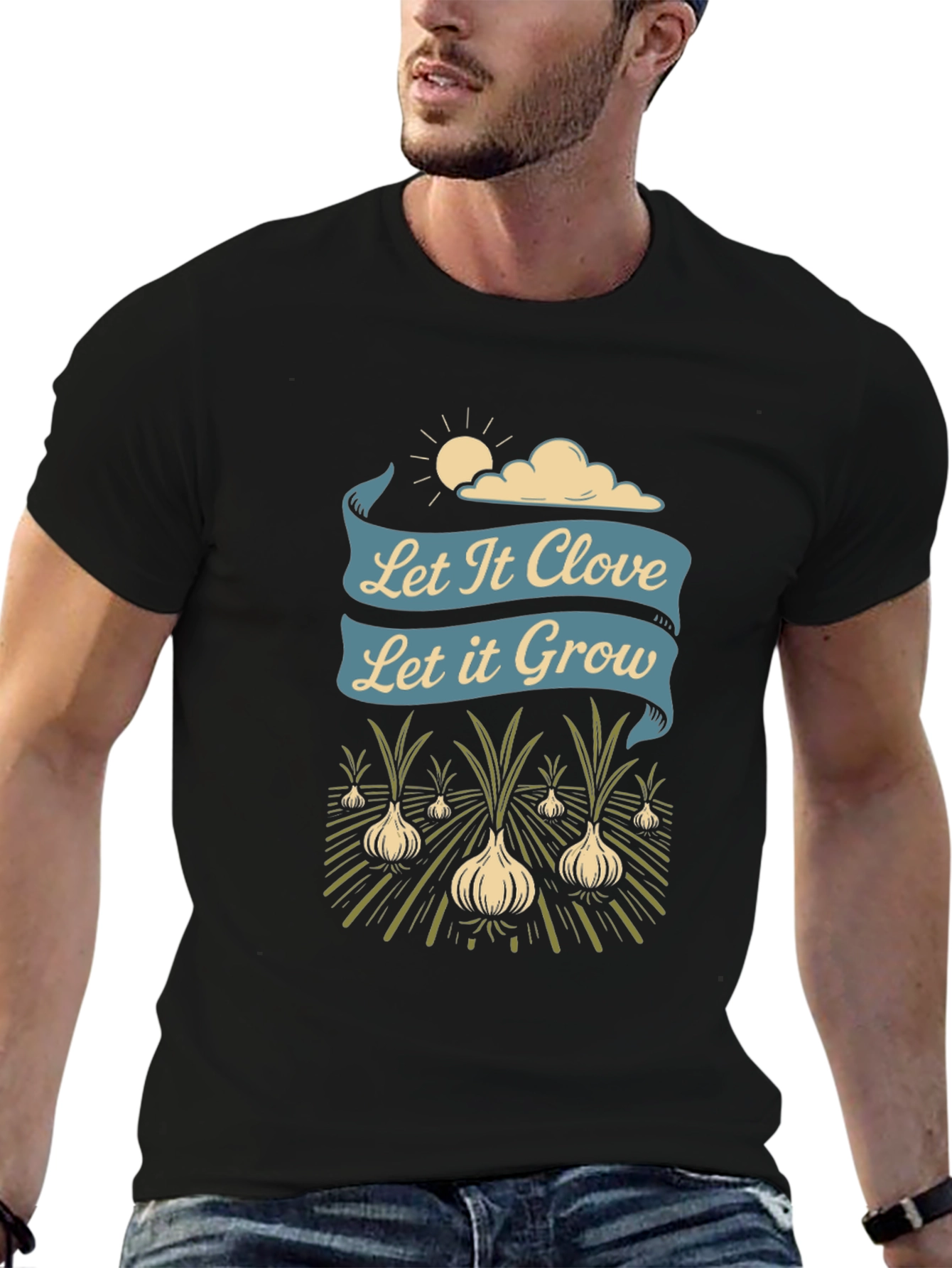 Let It Clove Let It Grow Black Graphic Tee