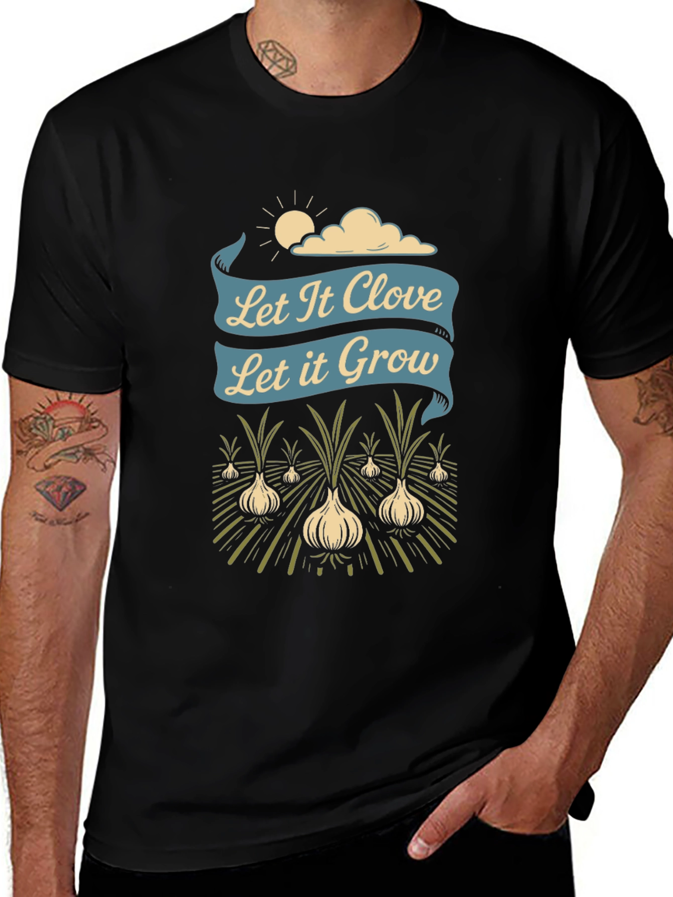 Let It Clove Let It Grow Black Graphic Tee